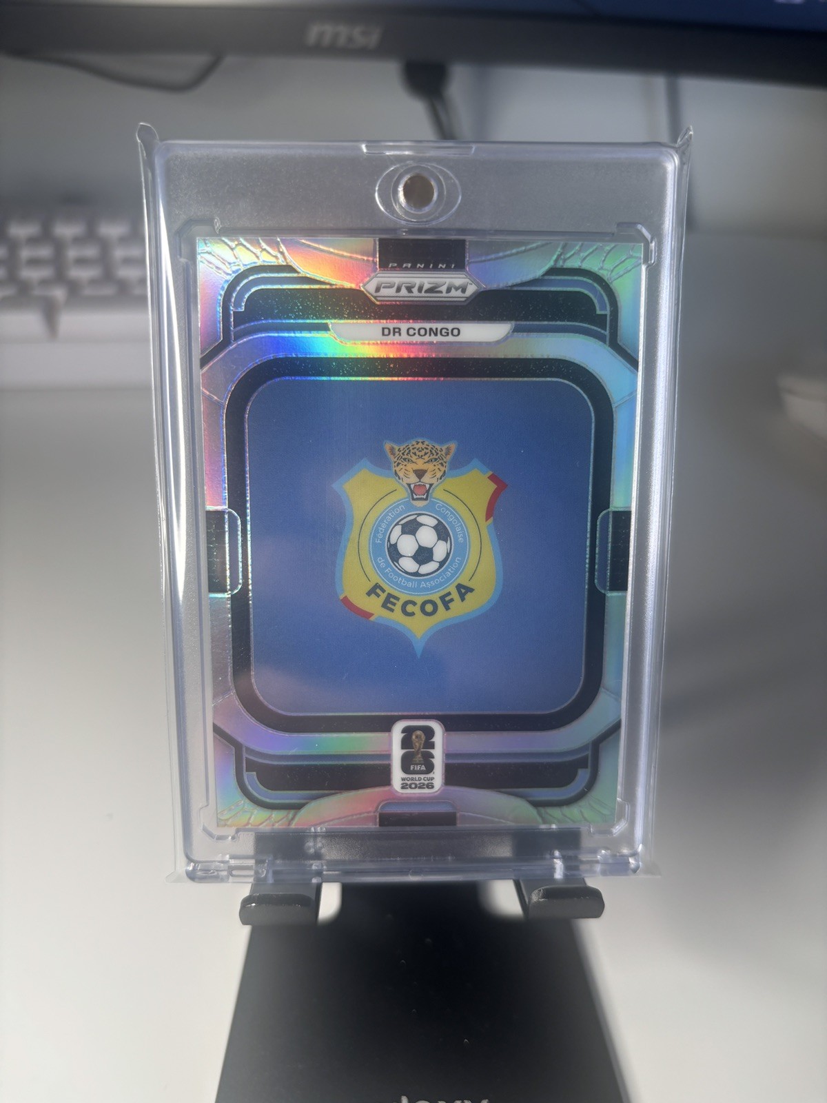 2026 Panini Prizm FIFA World Cup #46 Team Badges SP DR Congo Silver Prizm