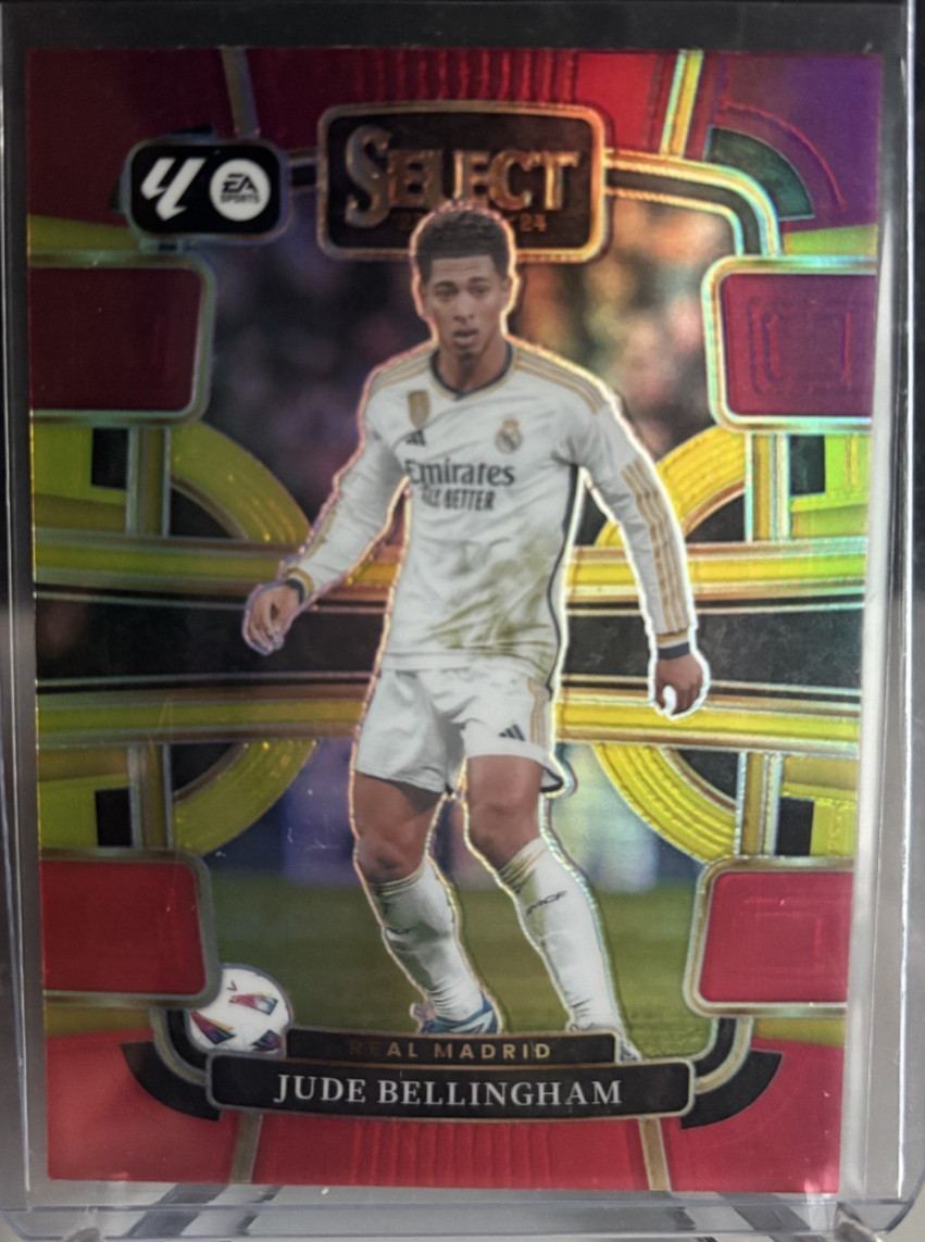 Jude Bellingham 2023-24 Panini Select La Liga Madrid RARE Red Gold Prizm #69