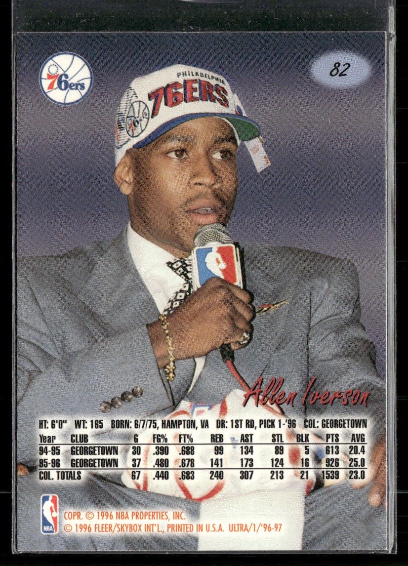 1996-97 Ultra #82 Allen Iverson