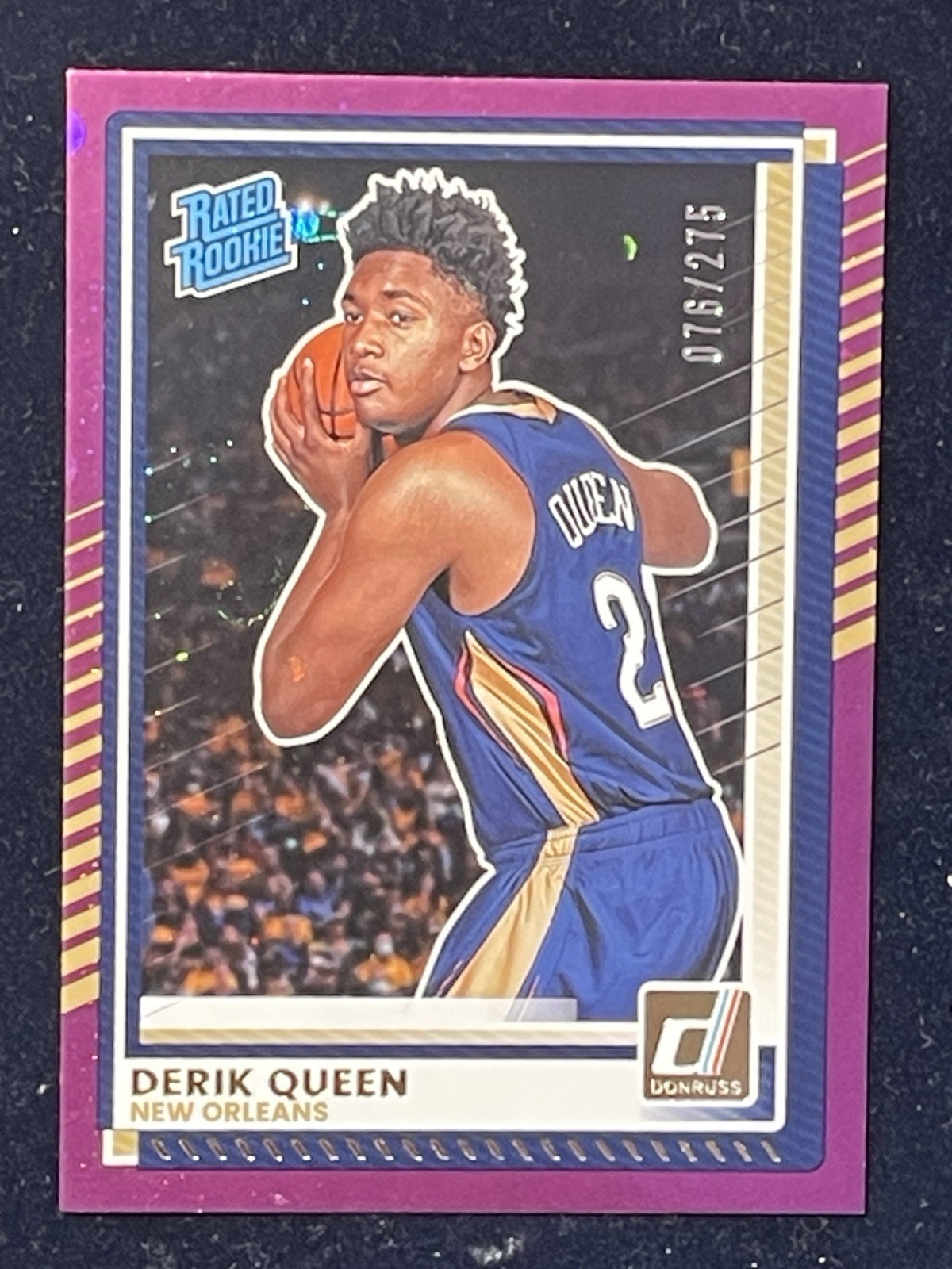 2025-26 Donruss Optic Derik Queen Purple Choice Prizm Rated Rookie RC /275
