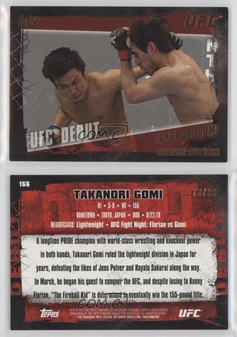 2010 Topps UFC Series 4 Bronze 78/88 Takanori Gomi #166 Rookie RC 4mt