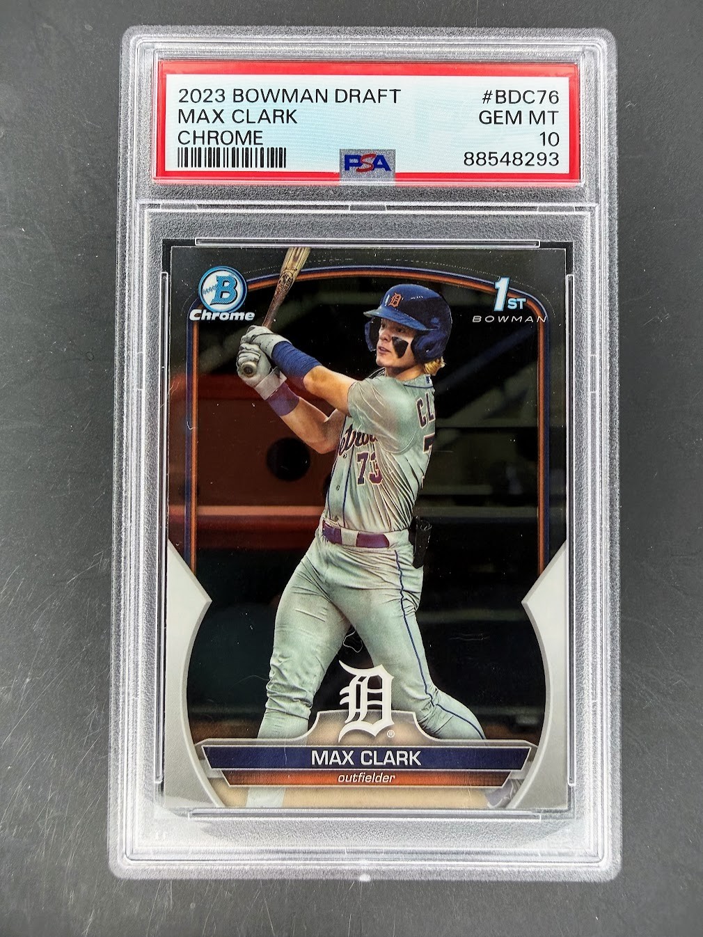 2023 Bowman Draft Max Clark 1st Bowman Chrome Tigers #BDC76 PSA 10