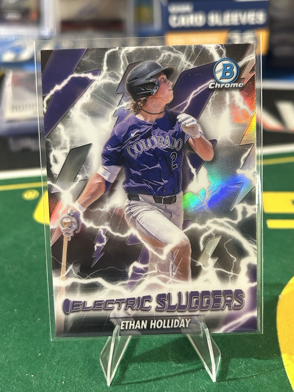 Ethan Holliday 2026 Bowman Chrome Electric Sluggers Colorado Rockies #ES-13