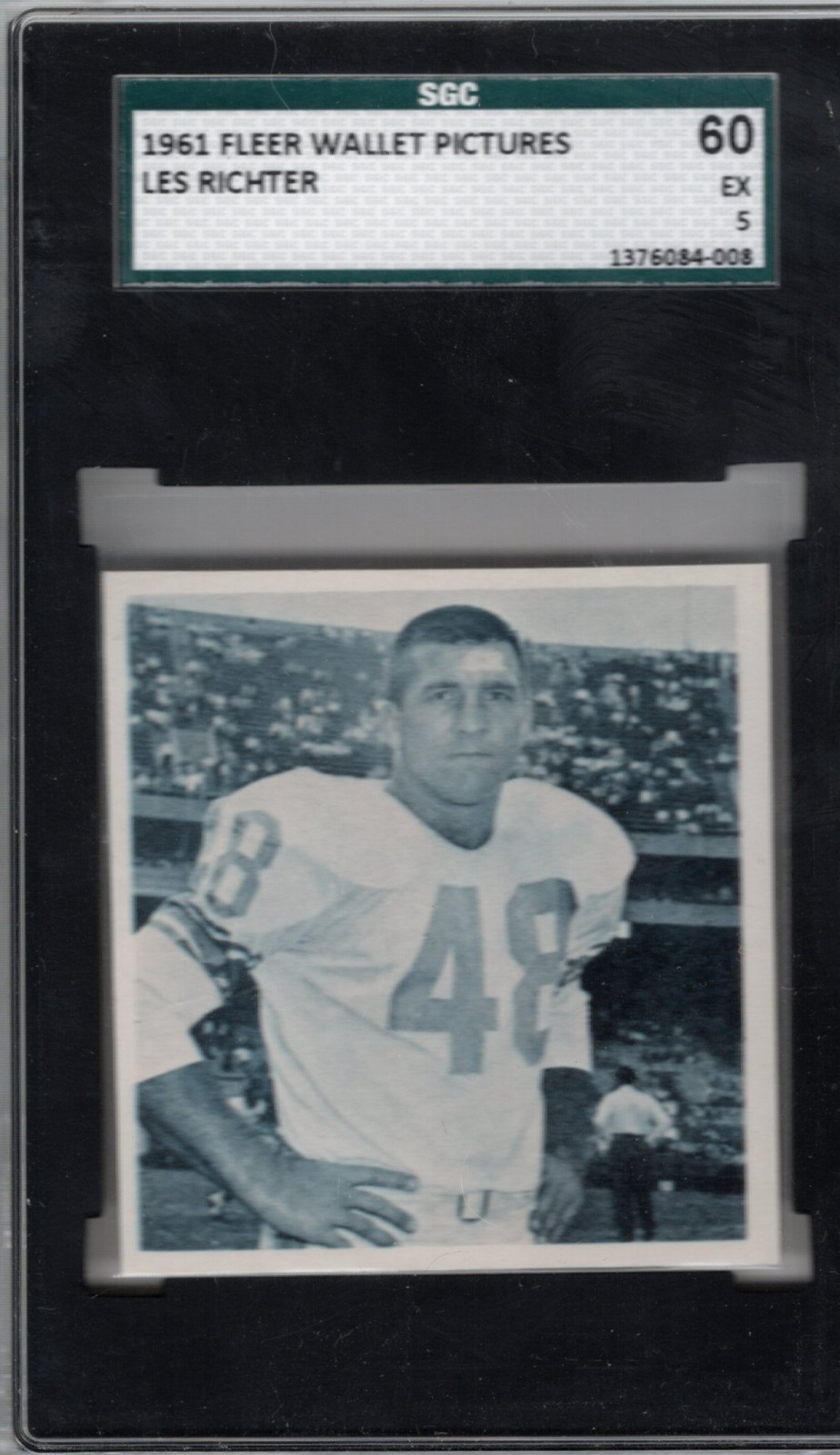 1961 Fleer Wallet Pictures Les Richter (POP 1 NONE GRADED HIGHER) *