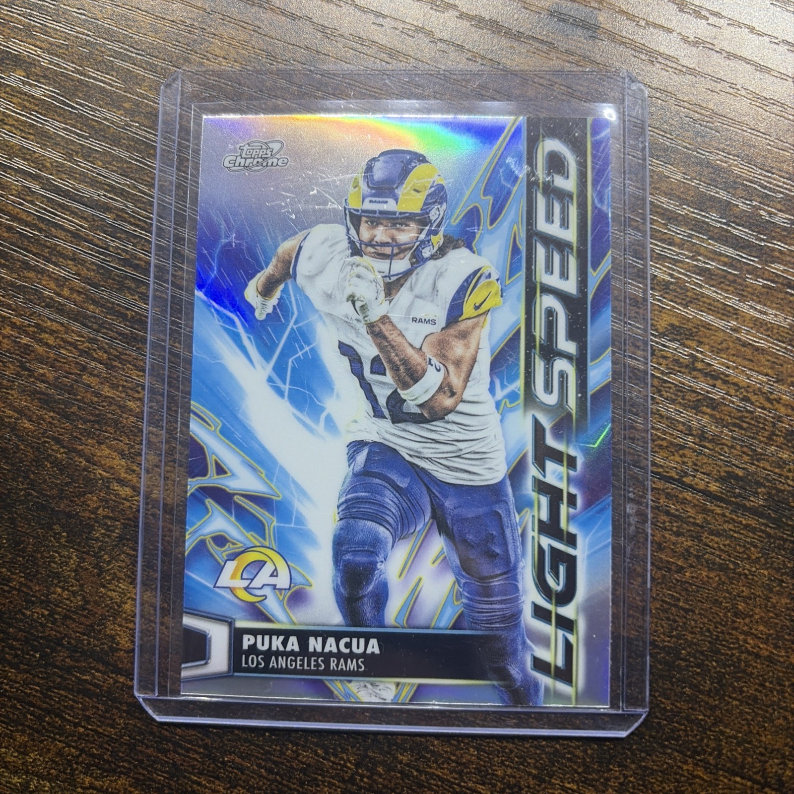 Puka Nacua 2025 Topps Chrome Cosmic – Light Speed #LS-29 – Los Angeles Rams