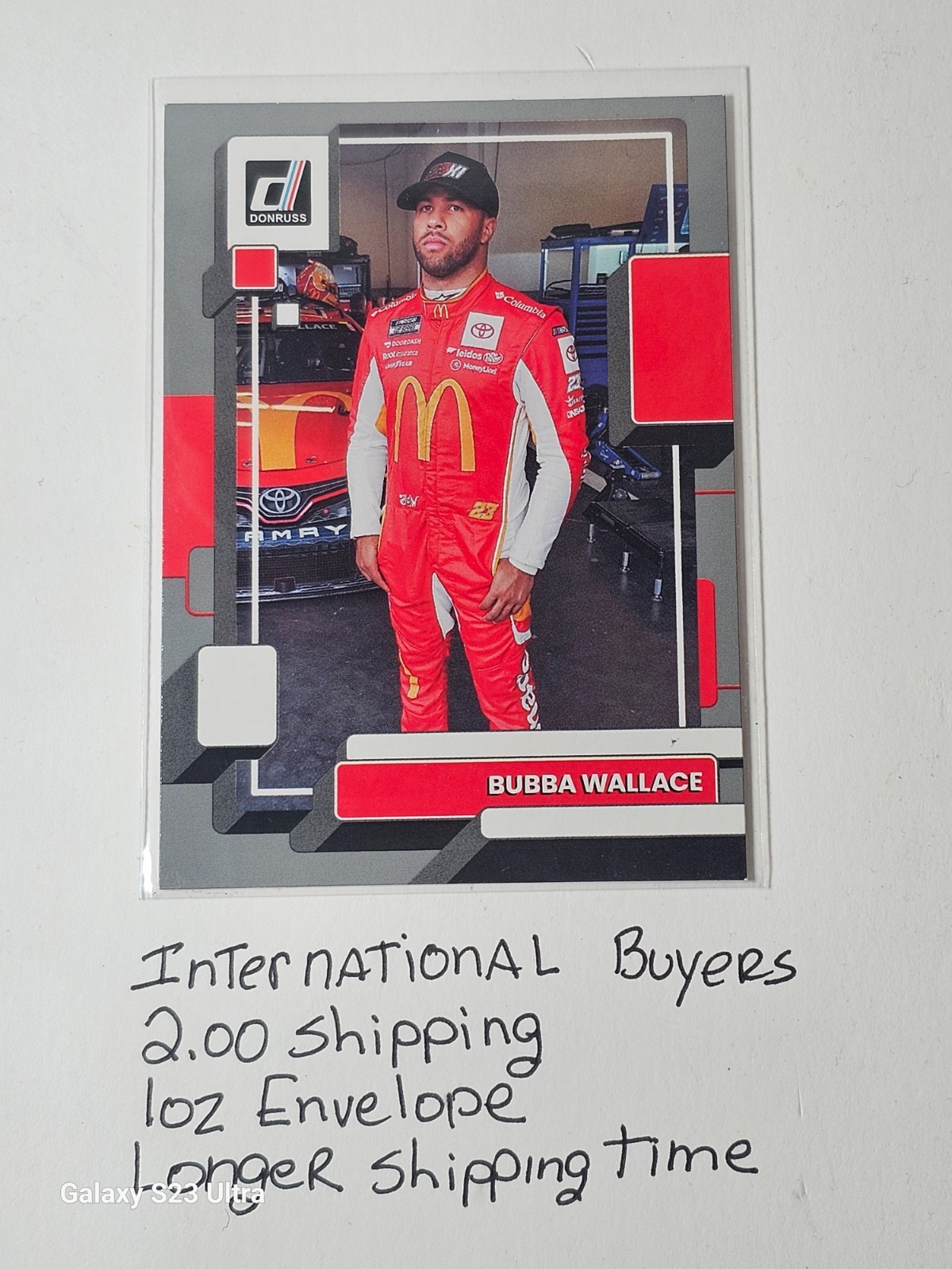Bubba Wallace Silver Card #60 Donruss 2023 — Destiny Awaits, Buyer-san!!