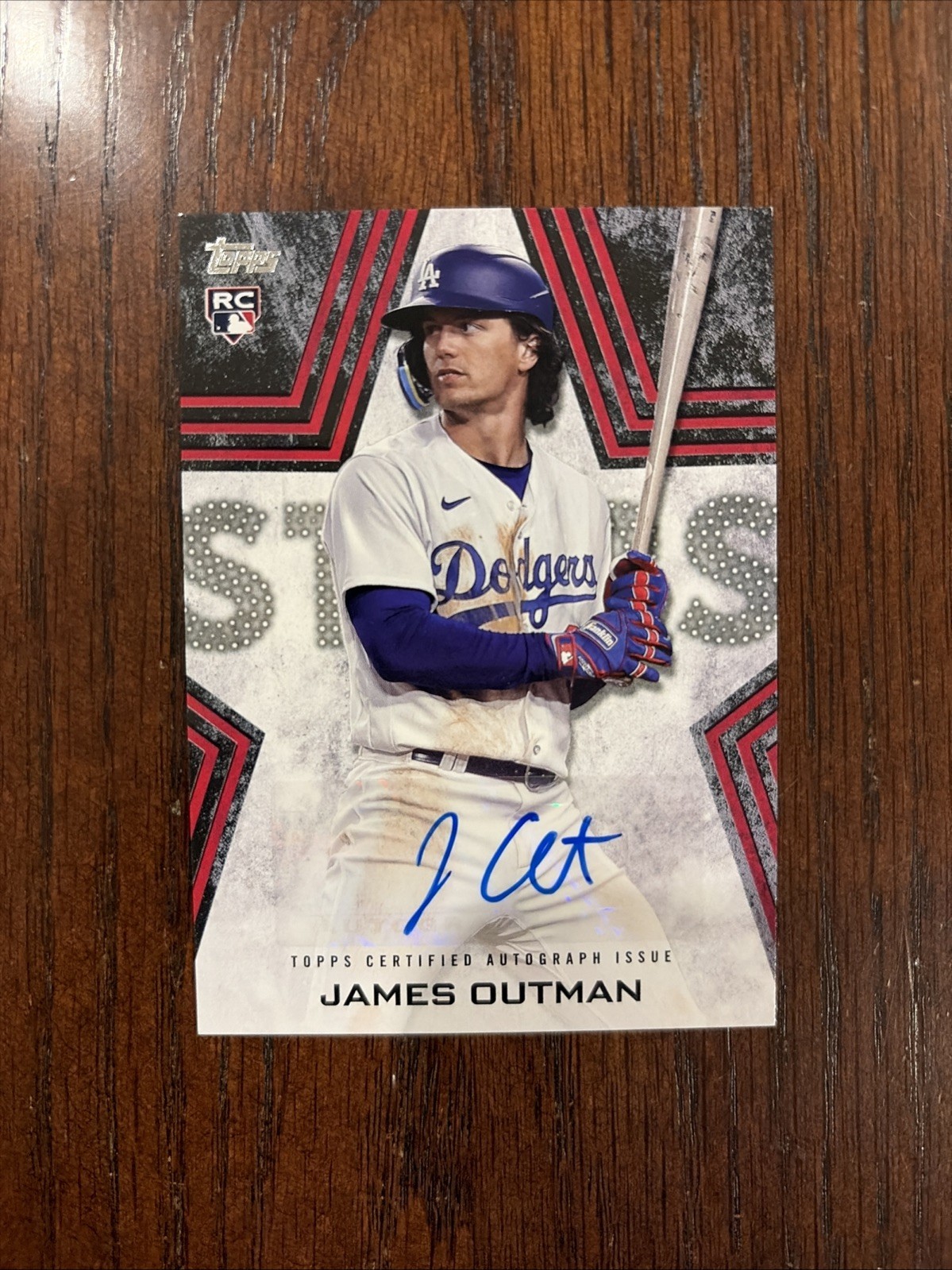 2023 Topps Update Baseball Stars Black Parallel Auto James Outman RC BSA-JO /199