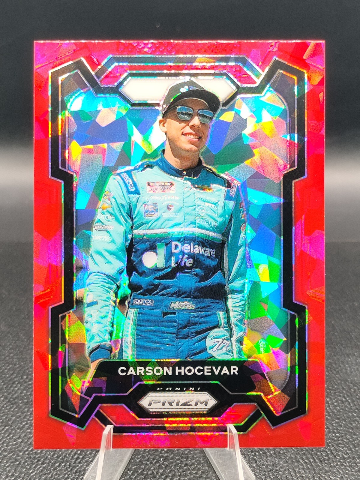 2024 Panini Prizm Carson Hocevar 95 Red Ice Prizm