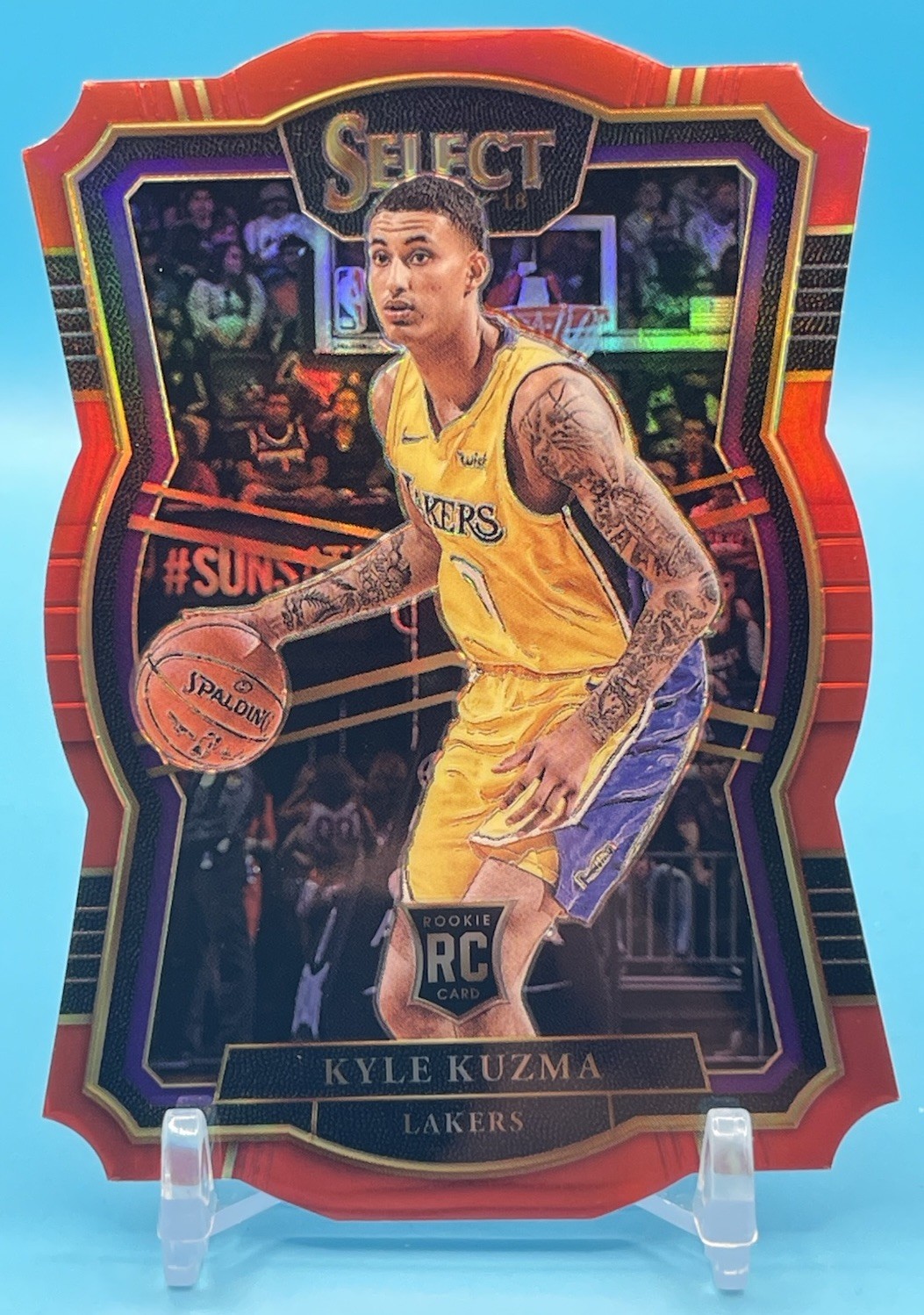 2017 Select Premier Level Red Die-Cut Prizm /135 Kyle Kuzma Rookie RC #200