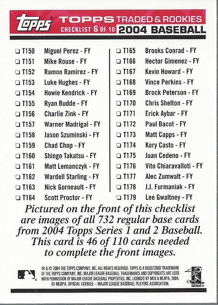 2004 Topps Traded Puzzle #46 Puzzle Piece 46 – BB
