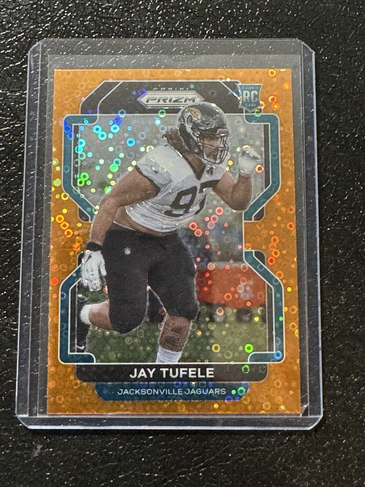 2021 Panini Prizm – Rookie Jay Tufele #440 Orange Disco Prizm (RC)