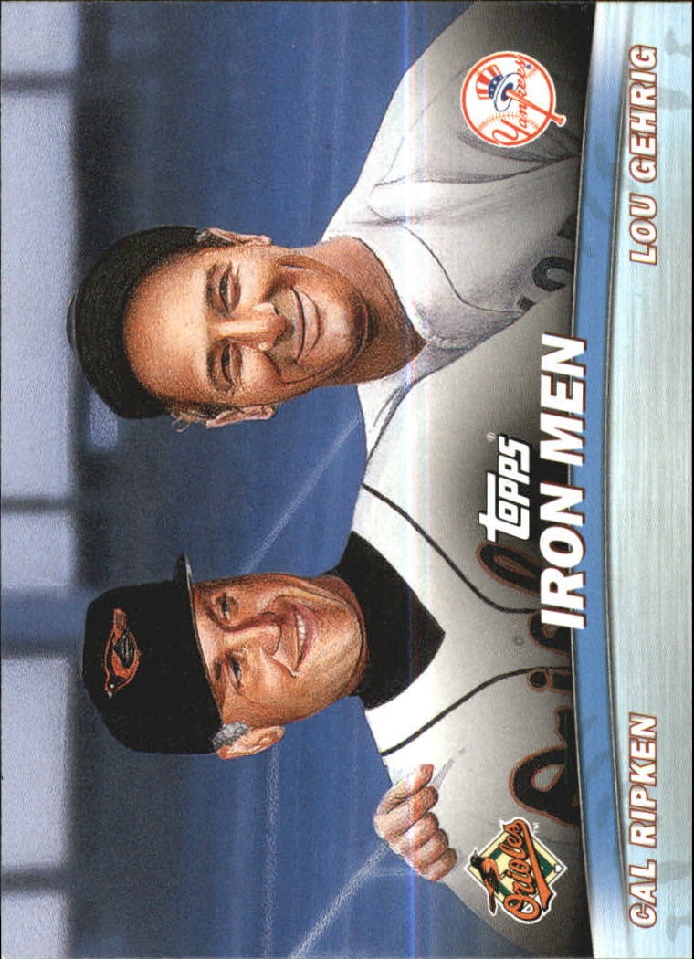 2001 Topps Combos #TC16 Ironmen Cal Ripken Lou Gehrig Card
