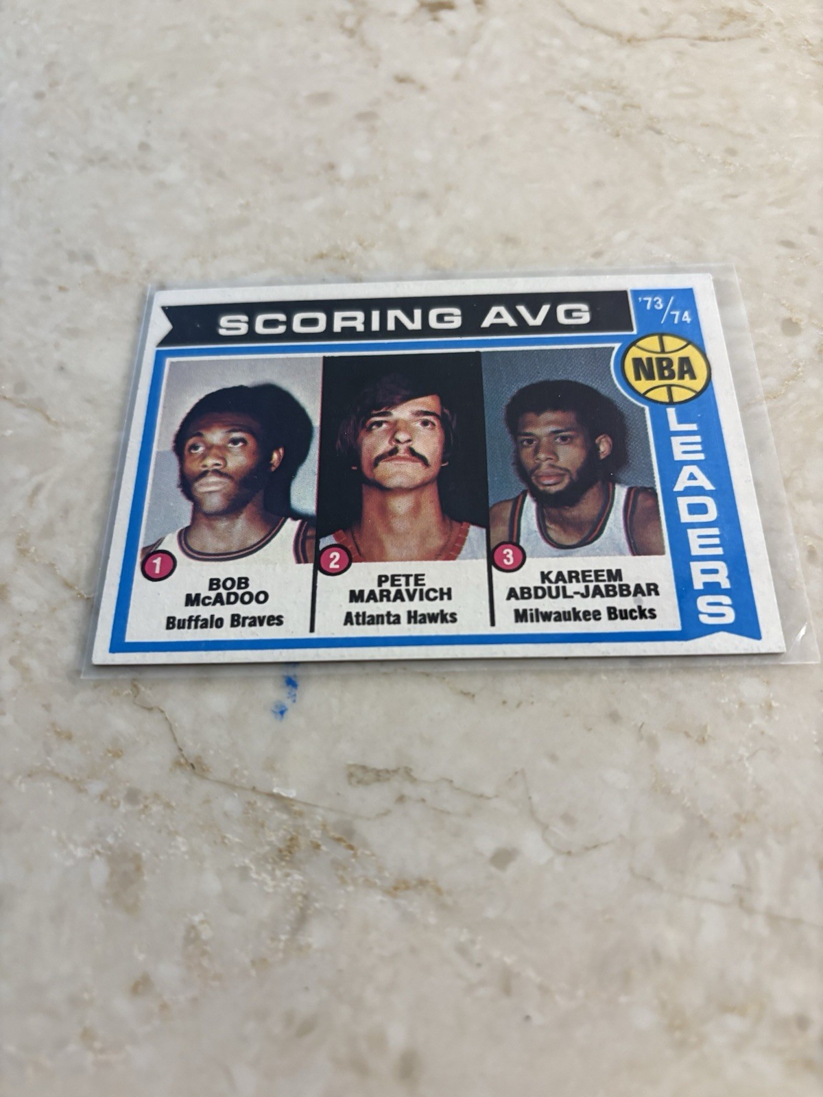 1973/74 TOOPS NBA Scoring Leaders MCADOO, MARAVICH And JABBAR #145