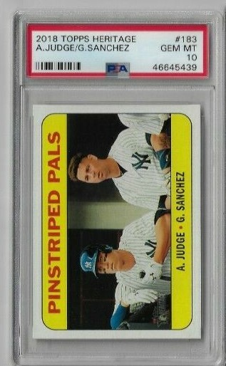 2018 Topps Heritage A.Judge/G.Sanchez GEM MT 10