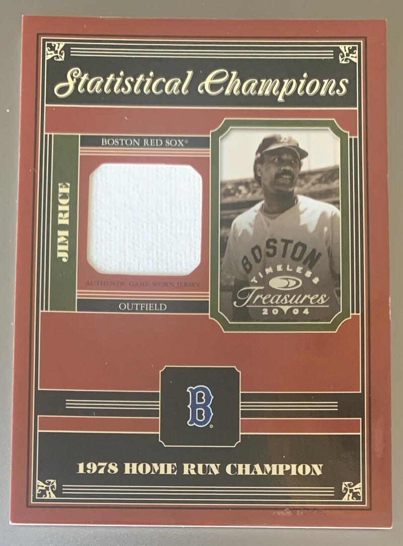 Jim RICE🔥2004 Donruss Timeless Treasures Jersey Relic #SC-23 60/78 Red Sox HOF