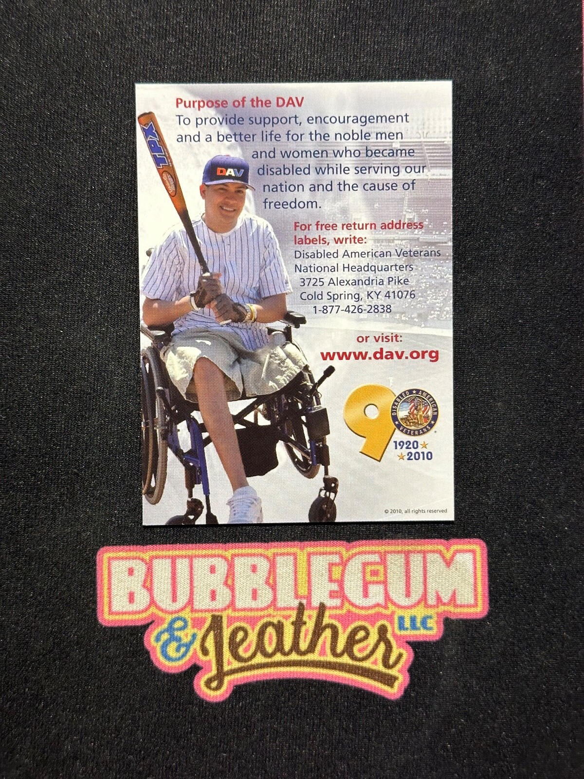 2010 Disabled American Veterans DAV Brandon Phillips Limited Edition #NNO