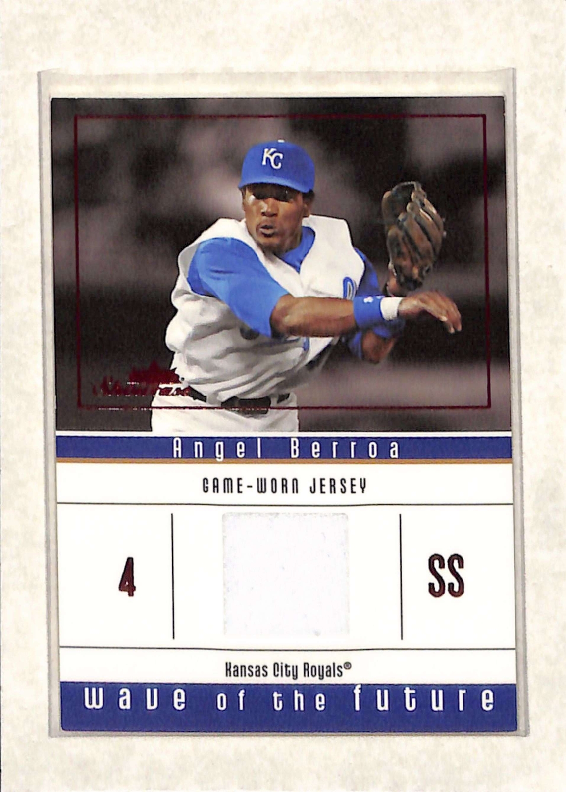 2005 Fleer Wave of the Future #WF-AB Angel Berroa Jersey Relic /6100 NM