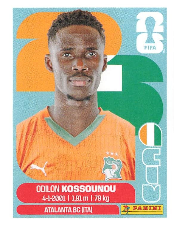 2026 Panini Fifa World Cup Sticker – Odilon Kossounou