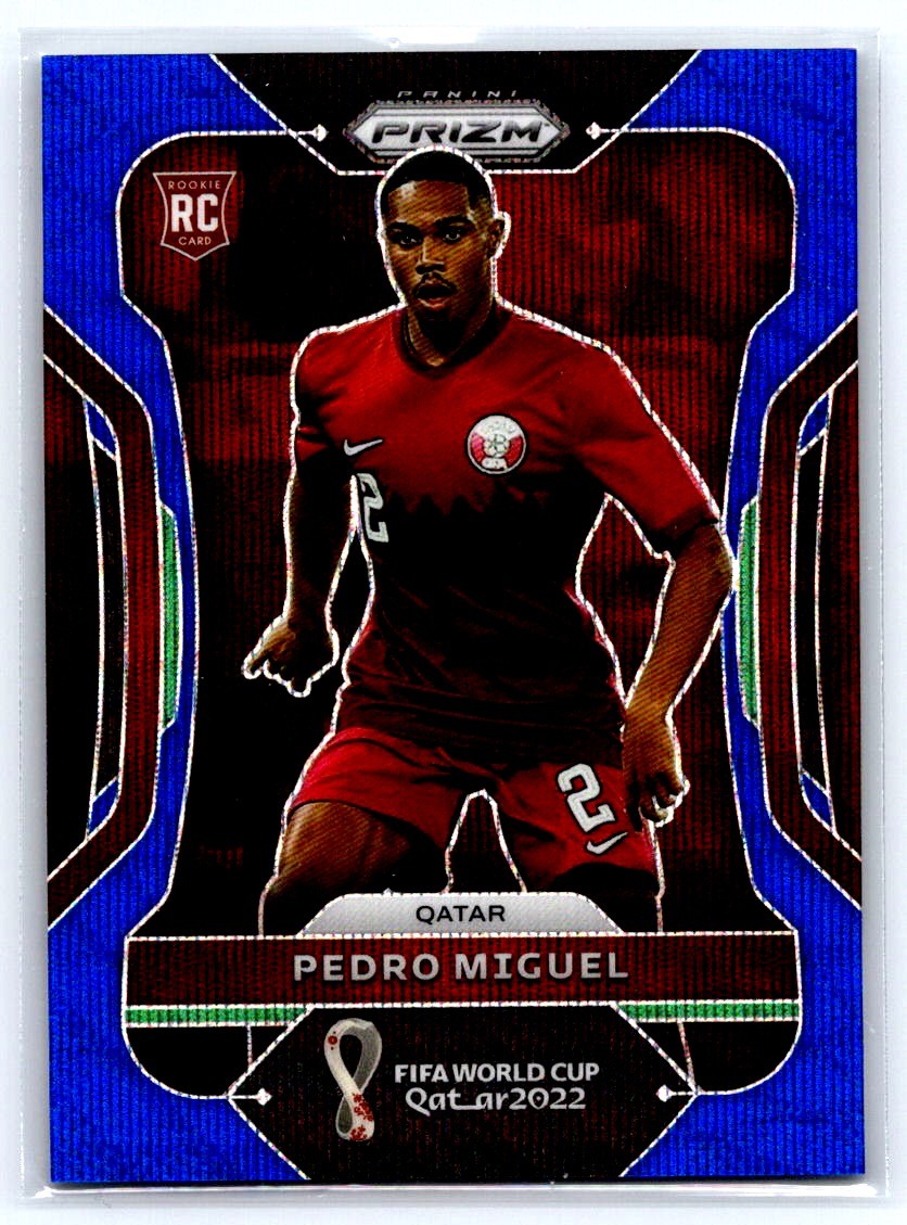 2022 Panini Prizm World Cup Blue Wave Pedro Miguel RC Rookie /199 Qatar bx7h