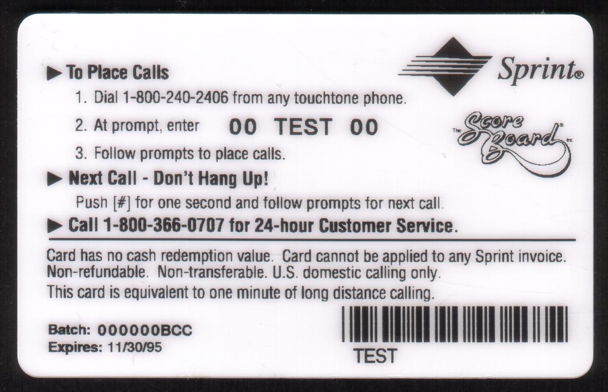 Assets $1. 4-Sport Series: Ben Grieve Baseball TEST Phone Card