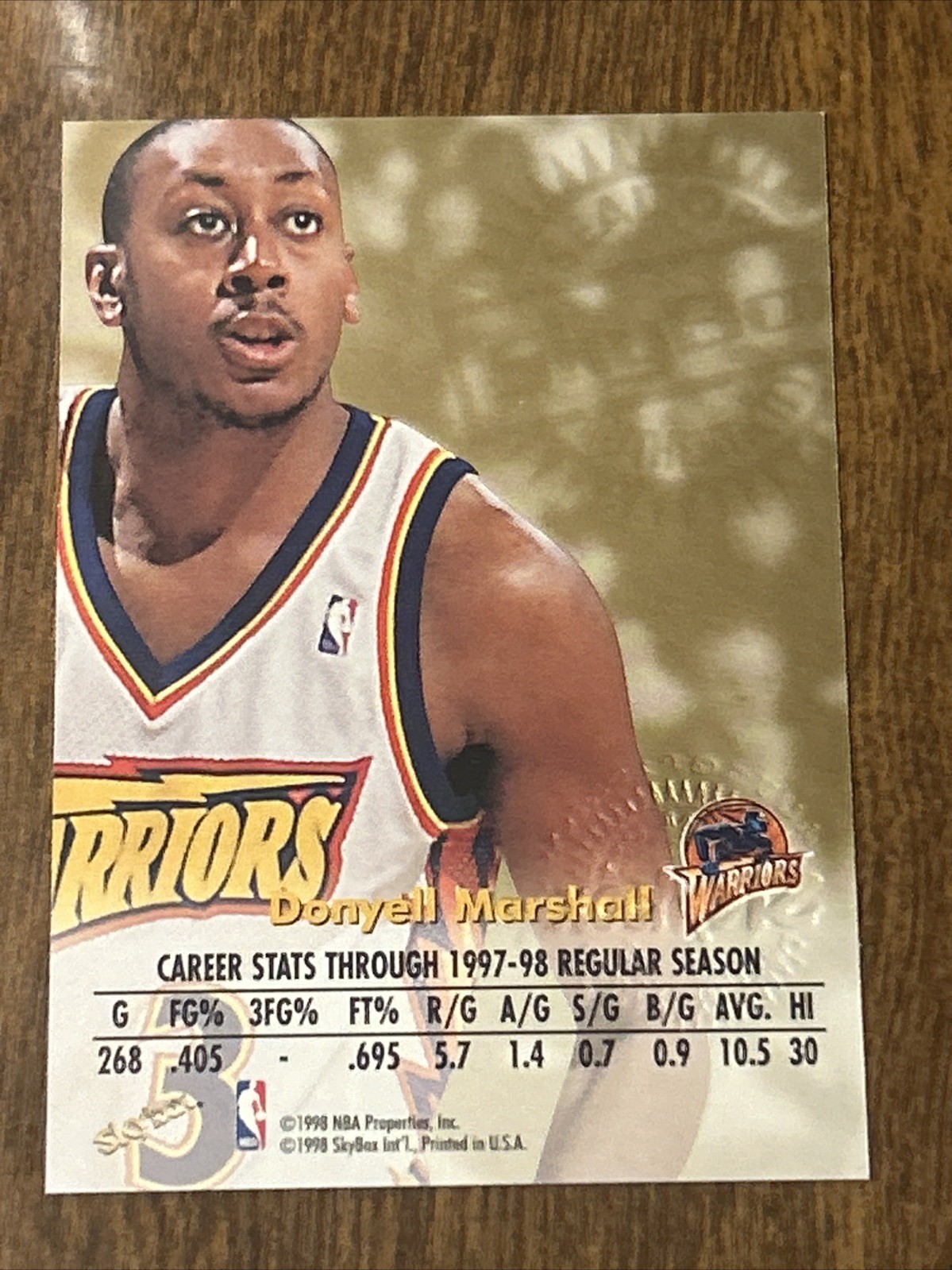 1998-99 NBA Skybox Premium Autographics Donyell Marshall Warriors ERROR CARD EX