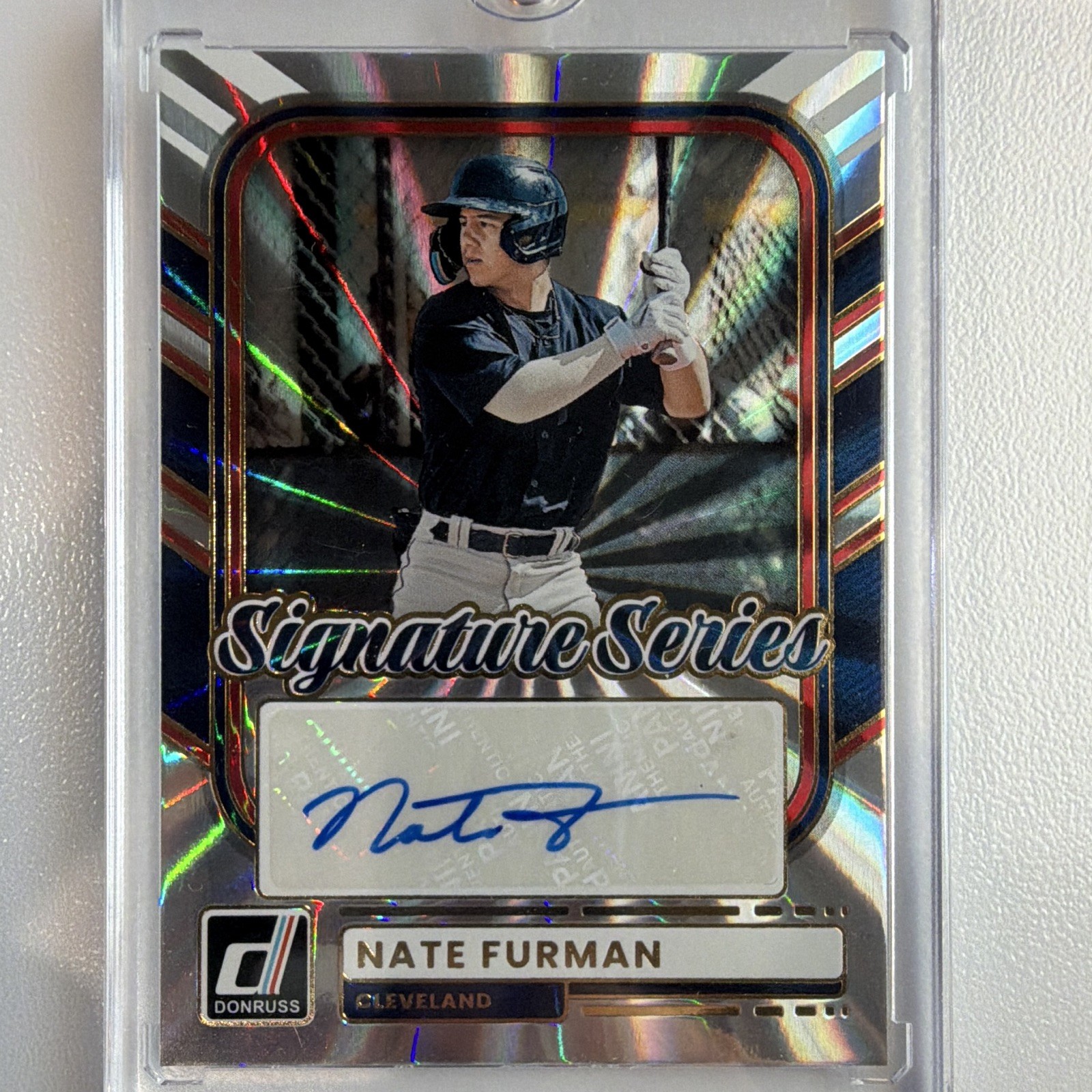 Donruss Signature Series Nate Furman Hard Signed Auto Cleveland Guardians Card