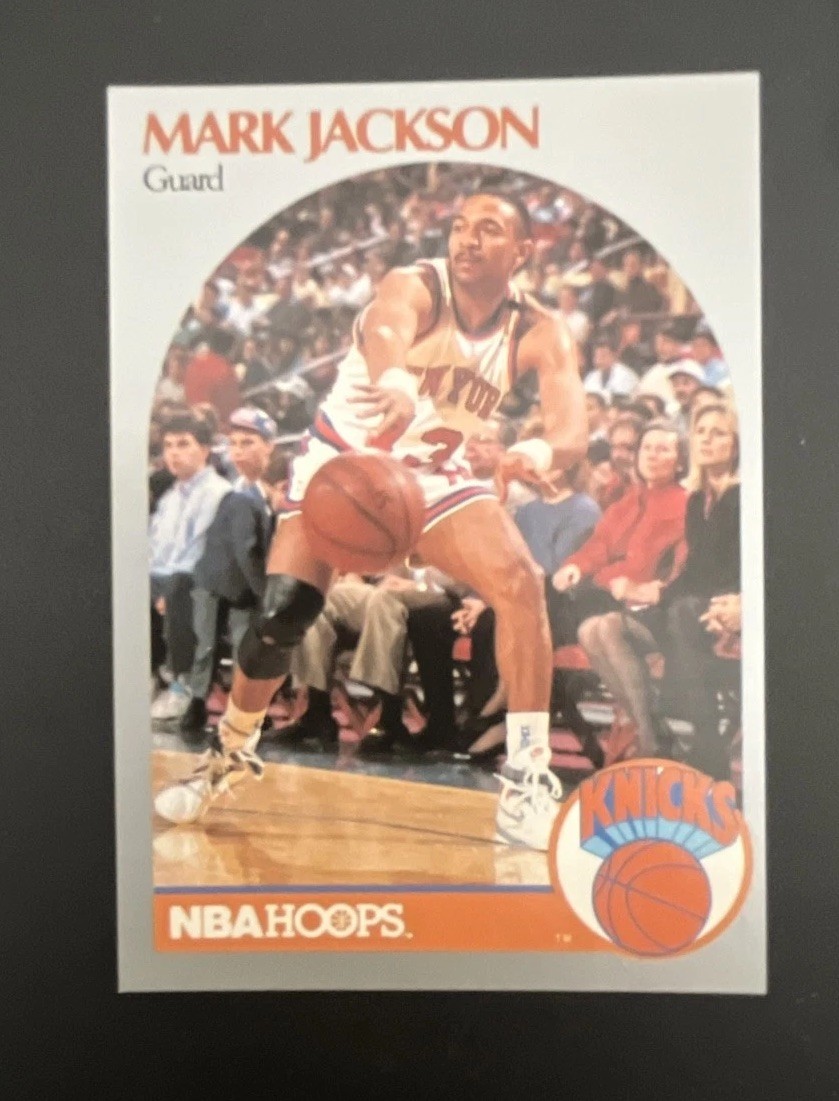 1990-91 NBA Hoops-Mark Jackson-New York Knicks-#205-Menendez Brothers Card