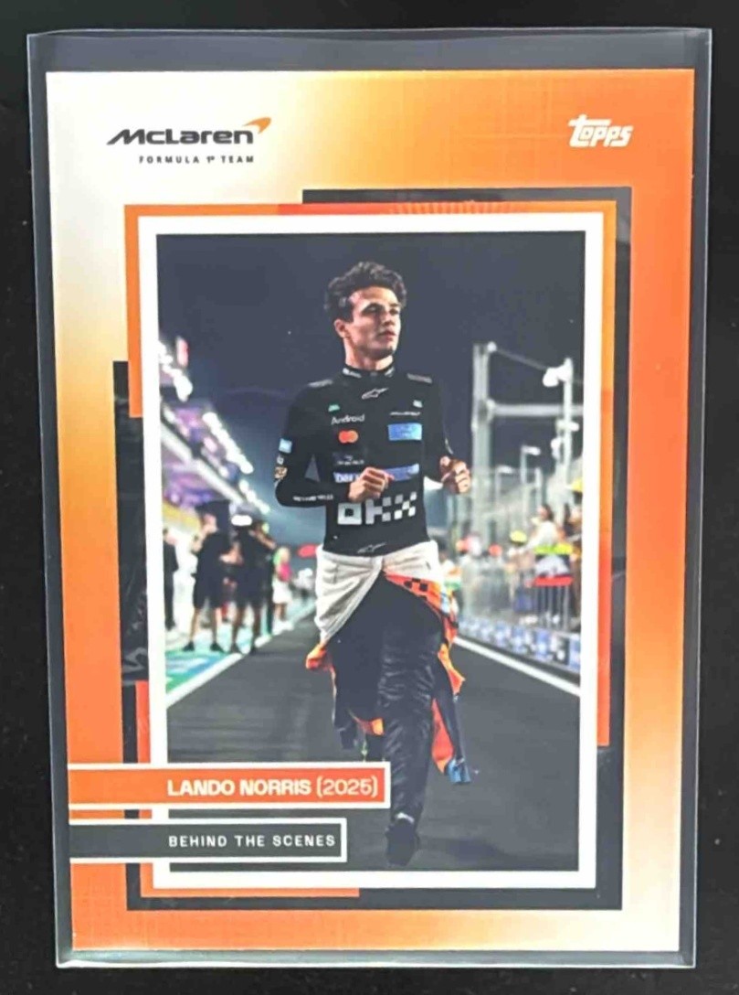 2025 Topps Mclaren Racing Lando Norris Behind the Scenes Running