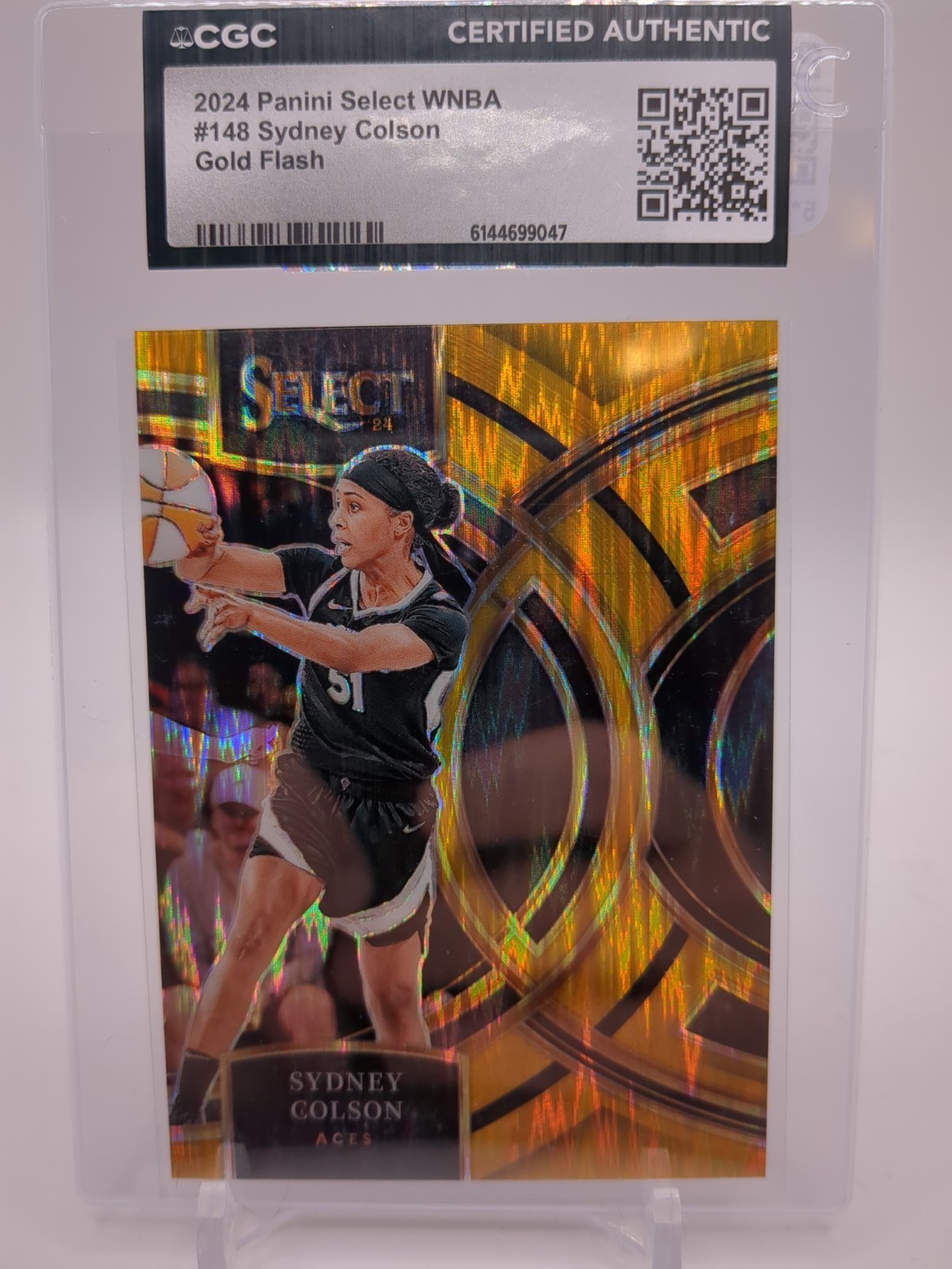 2024 Panini Select WNBA Premier Level Sydney Colson #148 Gold Flash Prizm /10