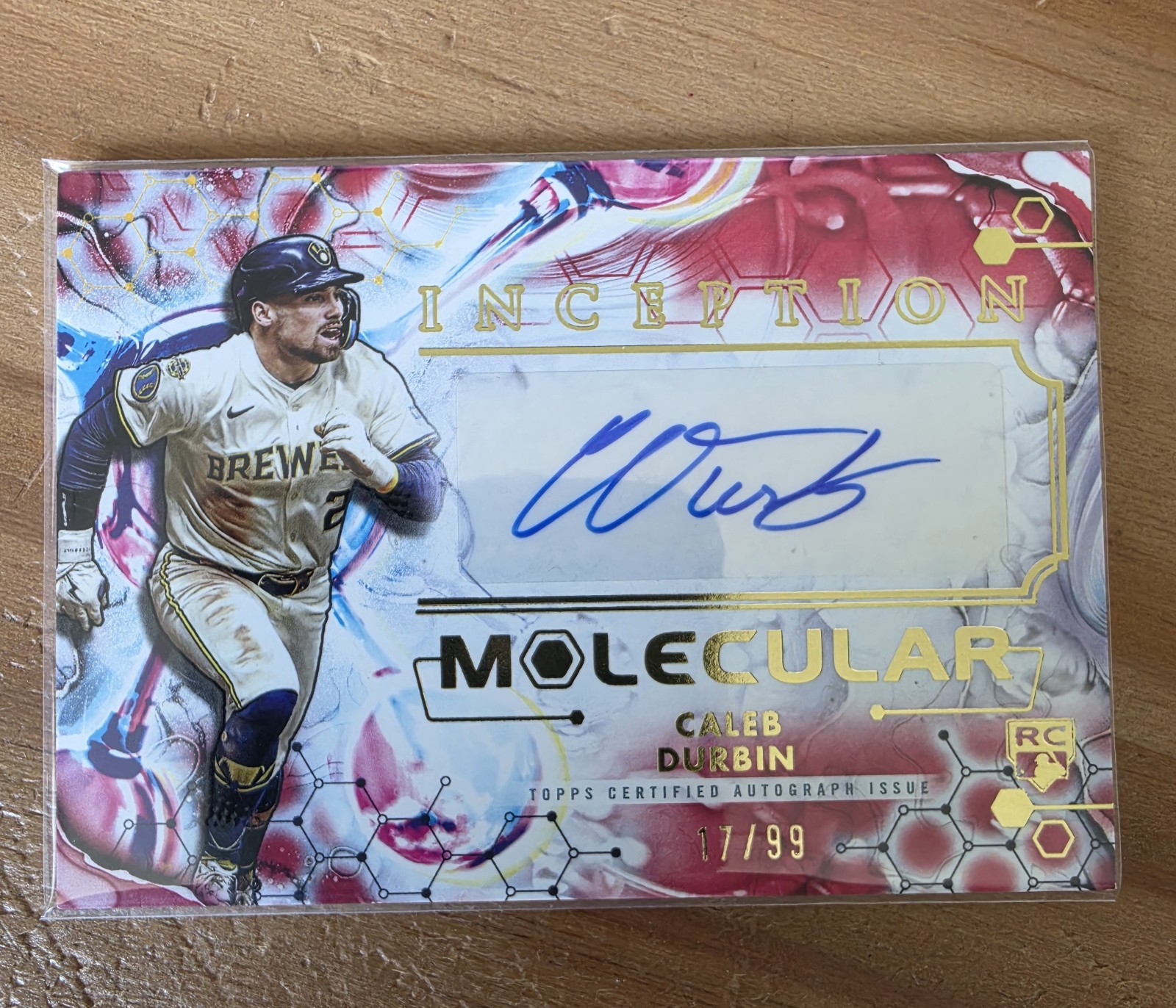 2025 Topps Inception Caleb Durbin Milwaukee Brewers RC Molecular Auto /99 #imacd