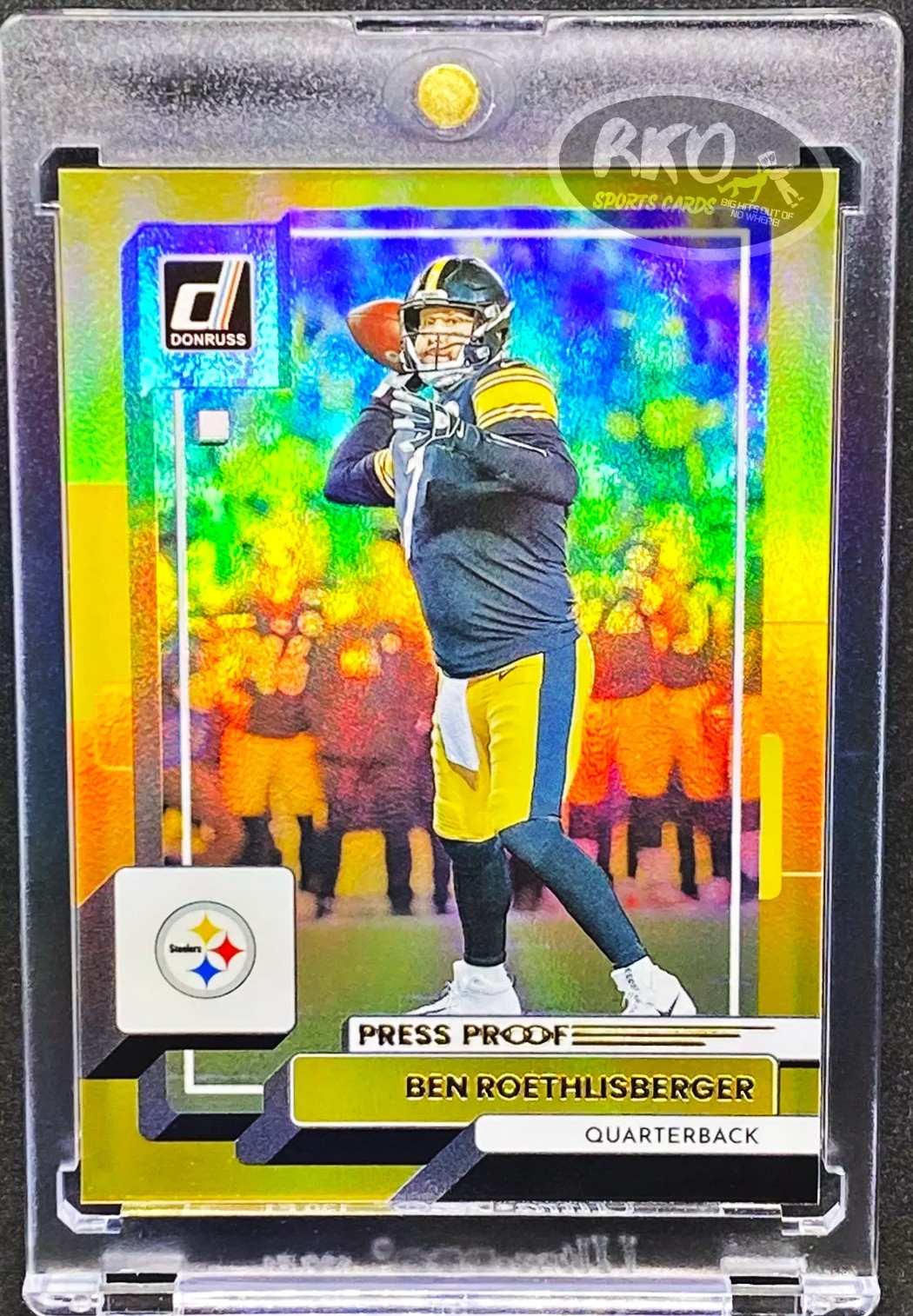 Ben Roethlisberger RARE GOLD HOLO REFRACTOR INVESTMENT CARD STEELERS MINT