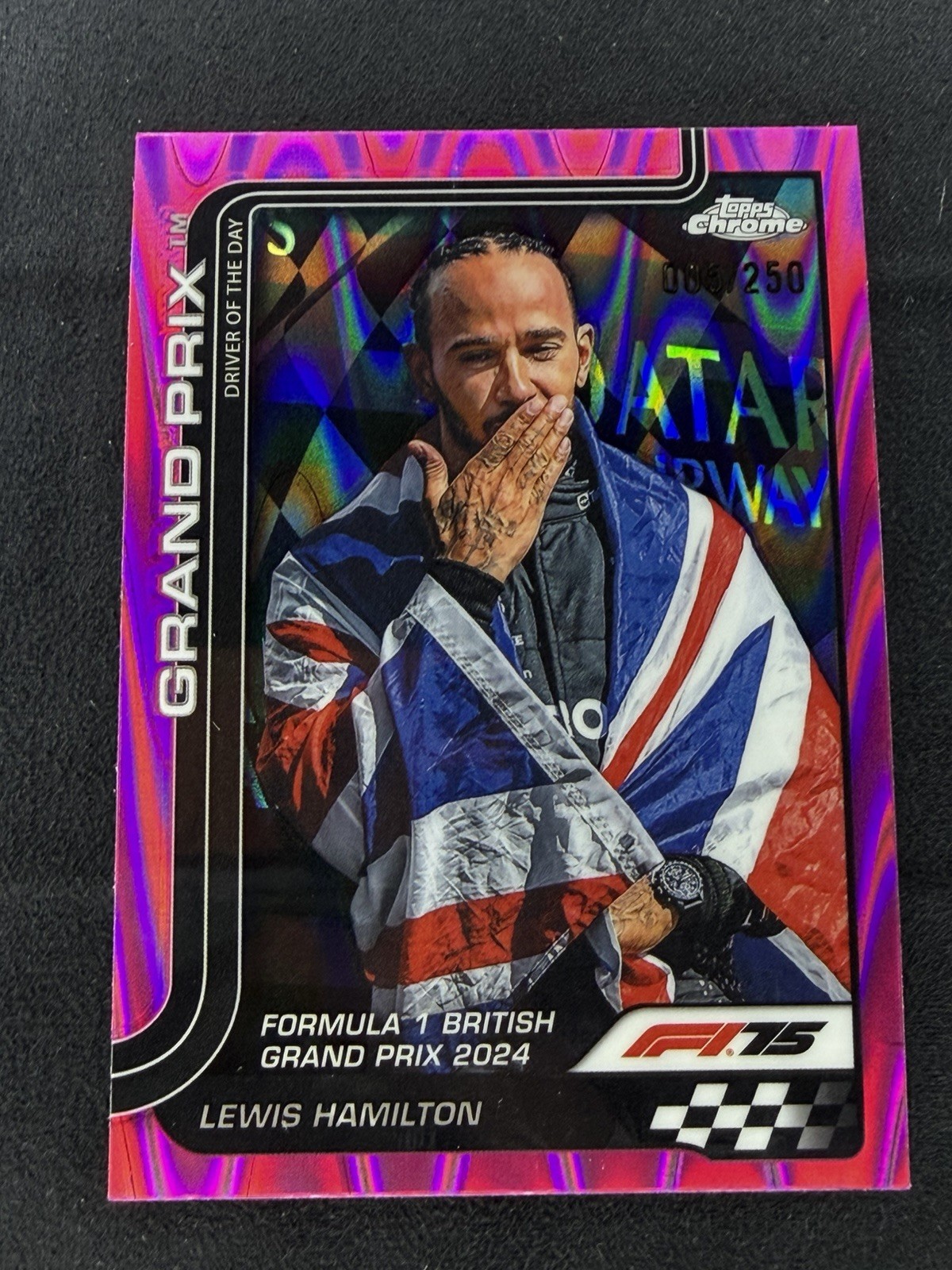 2025 Topps Chrome Formula 1 #133 Lewis Hamilton Pink RayWave Refractor #/250