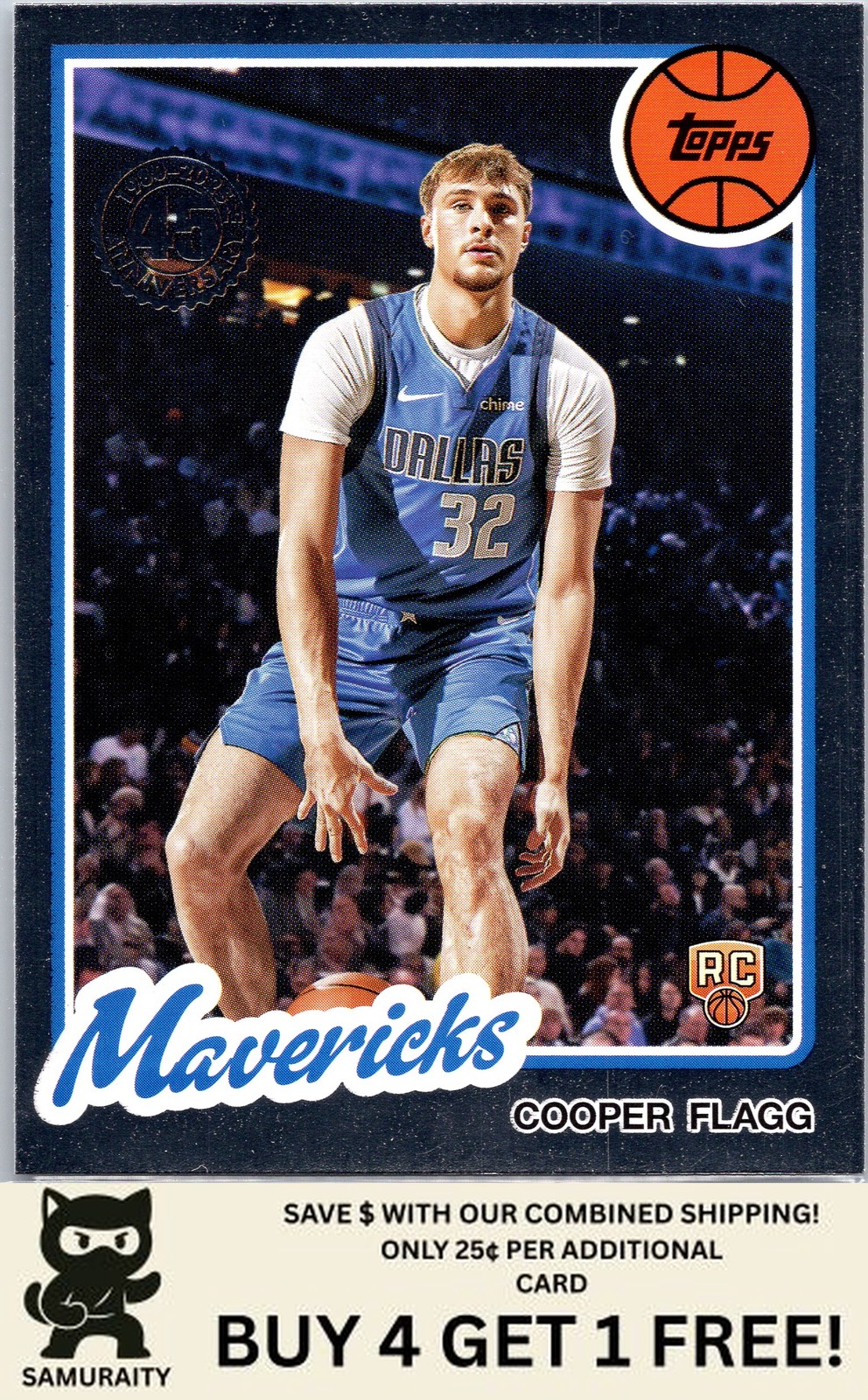 2025-26 Topps – 1980-81 Topps Basketball Cooper Flagg #80BK-51 (RC) Mavericks