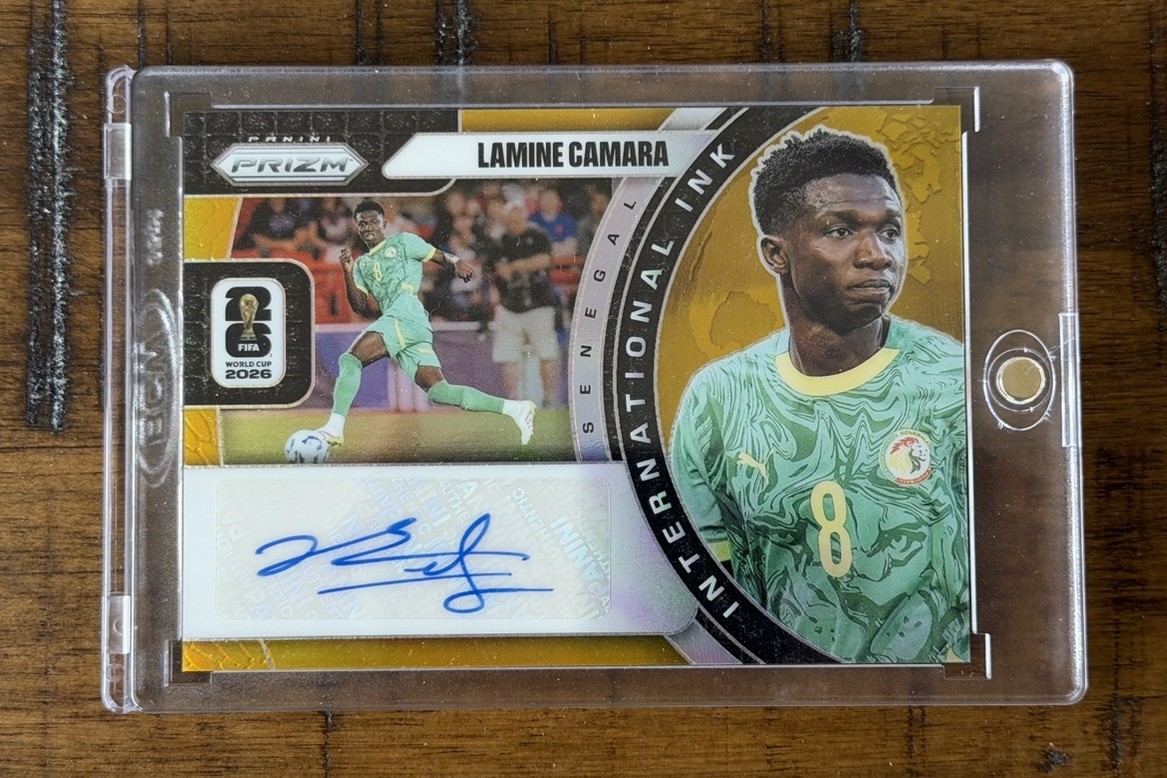 2026 FIFA World Cup Prizm Auto International Ink LAMINE CAMARA Gold /10 Senegal