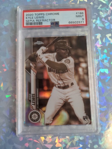2020 Topps Chrome Kyle Lewis Sepia Refractor Rookie Mint Mariners PSA 9 RC