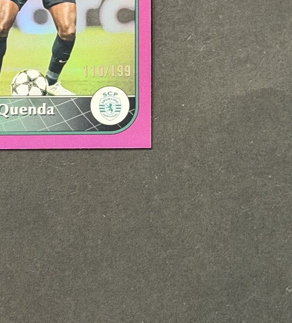 2024-25 Topps Merlin UEFA #57 Geovany Quenda Pink Refractor /199 RC