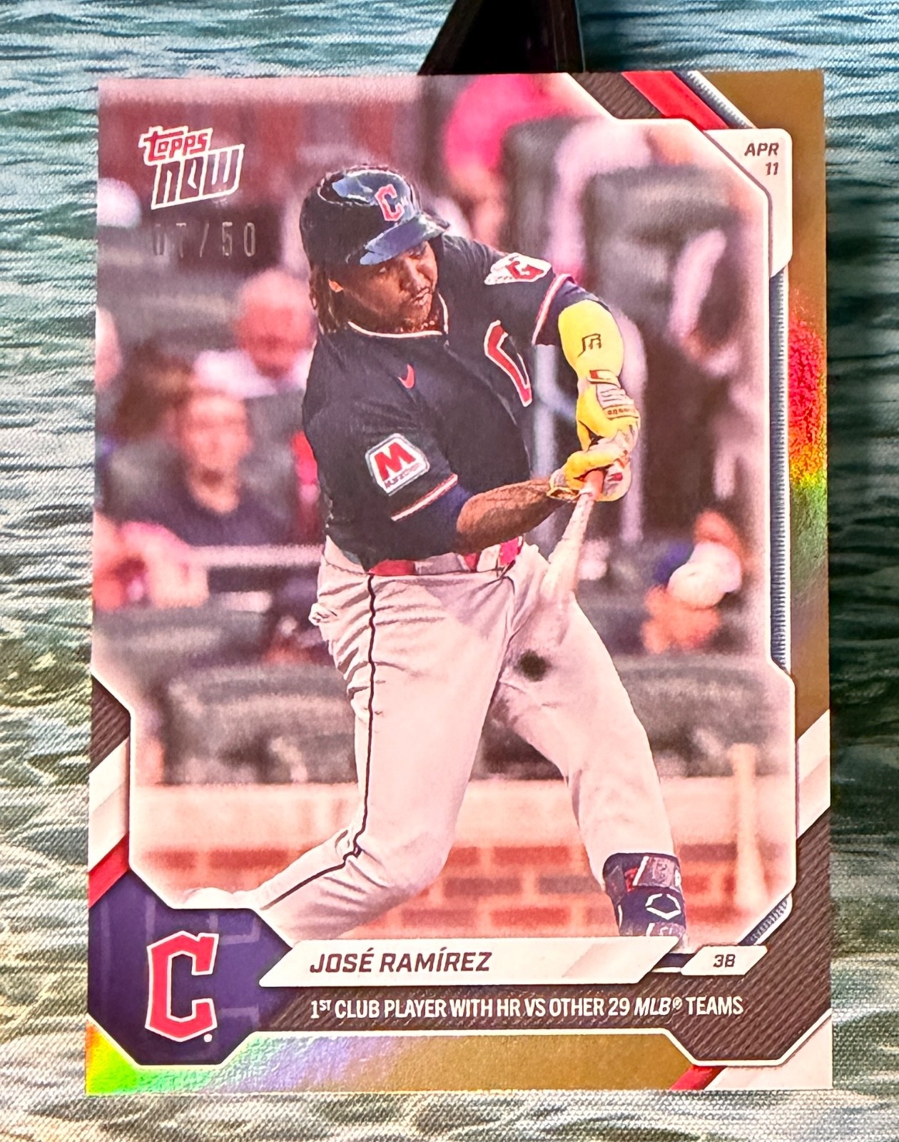 💥2026 Topps Now #73 GOLD Foil 07/50💥JOSE RAMIREZ Homers vs 29 MLB Teams