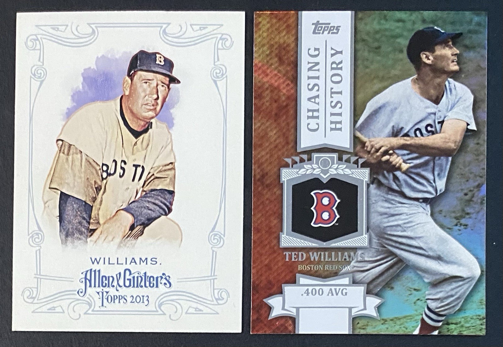 Topps Chasing History Insert Ted Williams Plus Allen & Ginter’s Boston Red Sox