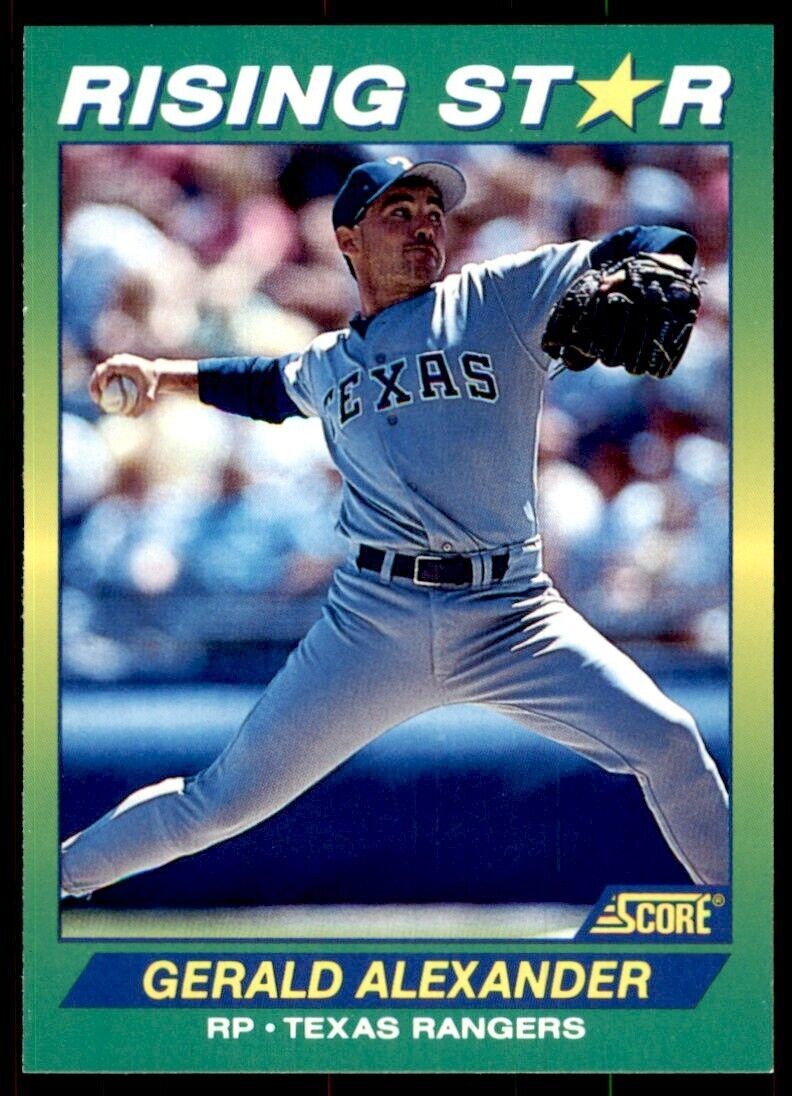 1992 Score Rising Stars Gerald Alexander Rookie Texas Rangers #99