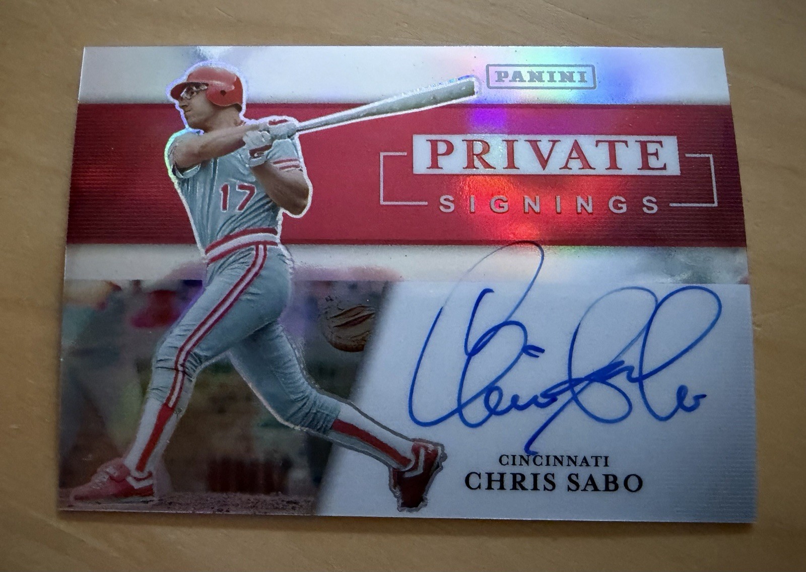 2026 Chris Sabo Auto Donruss Elite Baseball Private Signings Autograph On Card