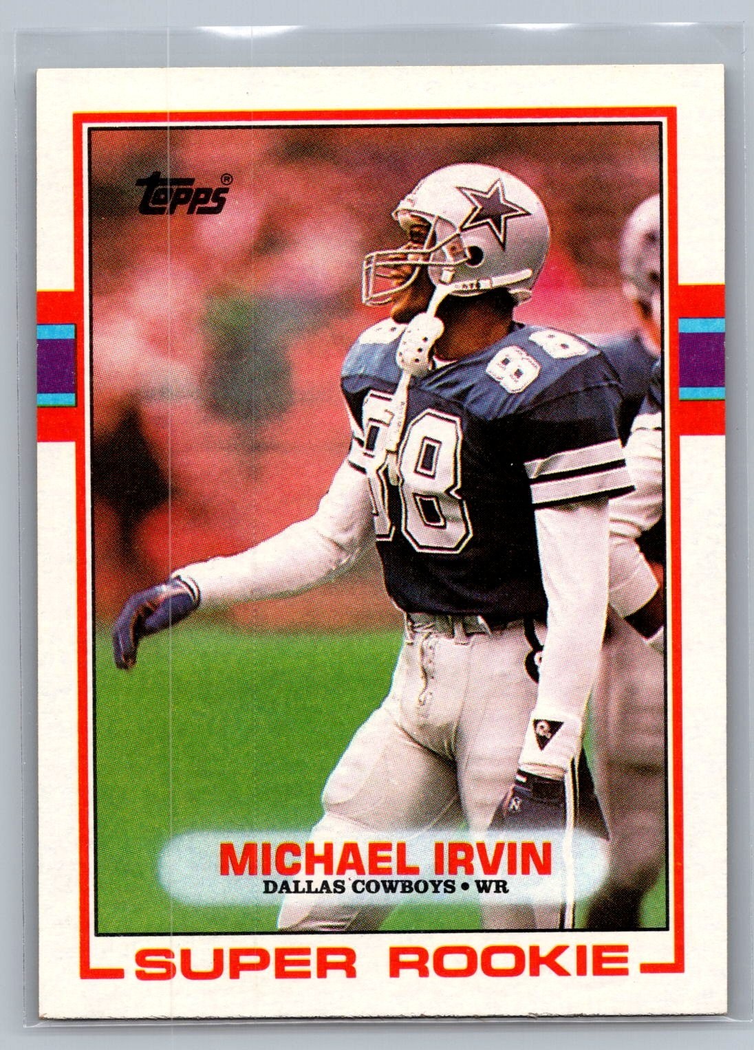 1989 Topps – Michael Irvin #383 (RC) – HOF EX-MT *TEXCARDS*
