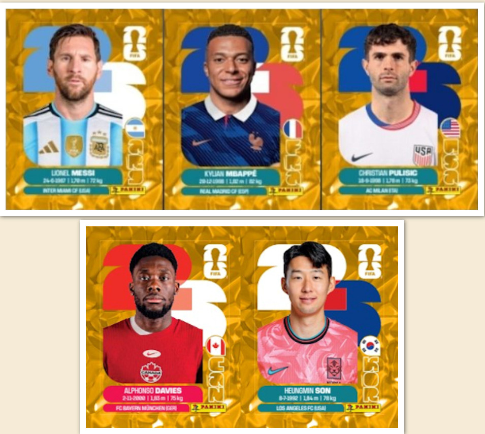 Panini FIFA World Cup 2026 – Gold Crumple Edition – Stickers #IRN2 to #AUT20