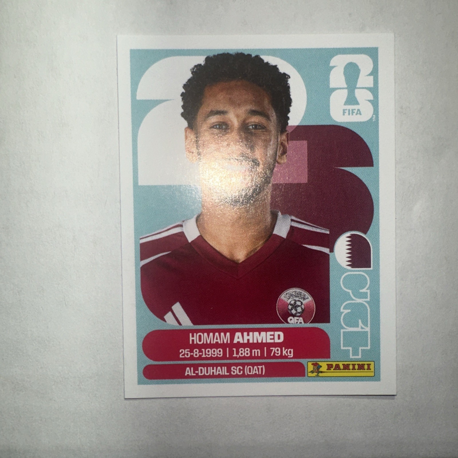 2026 Panini FIFA World Cup Sticker Homam Ahmed #QAT 5 – Qatar