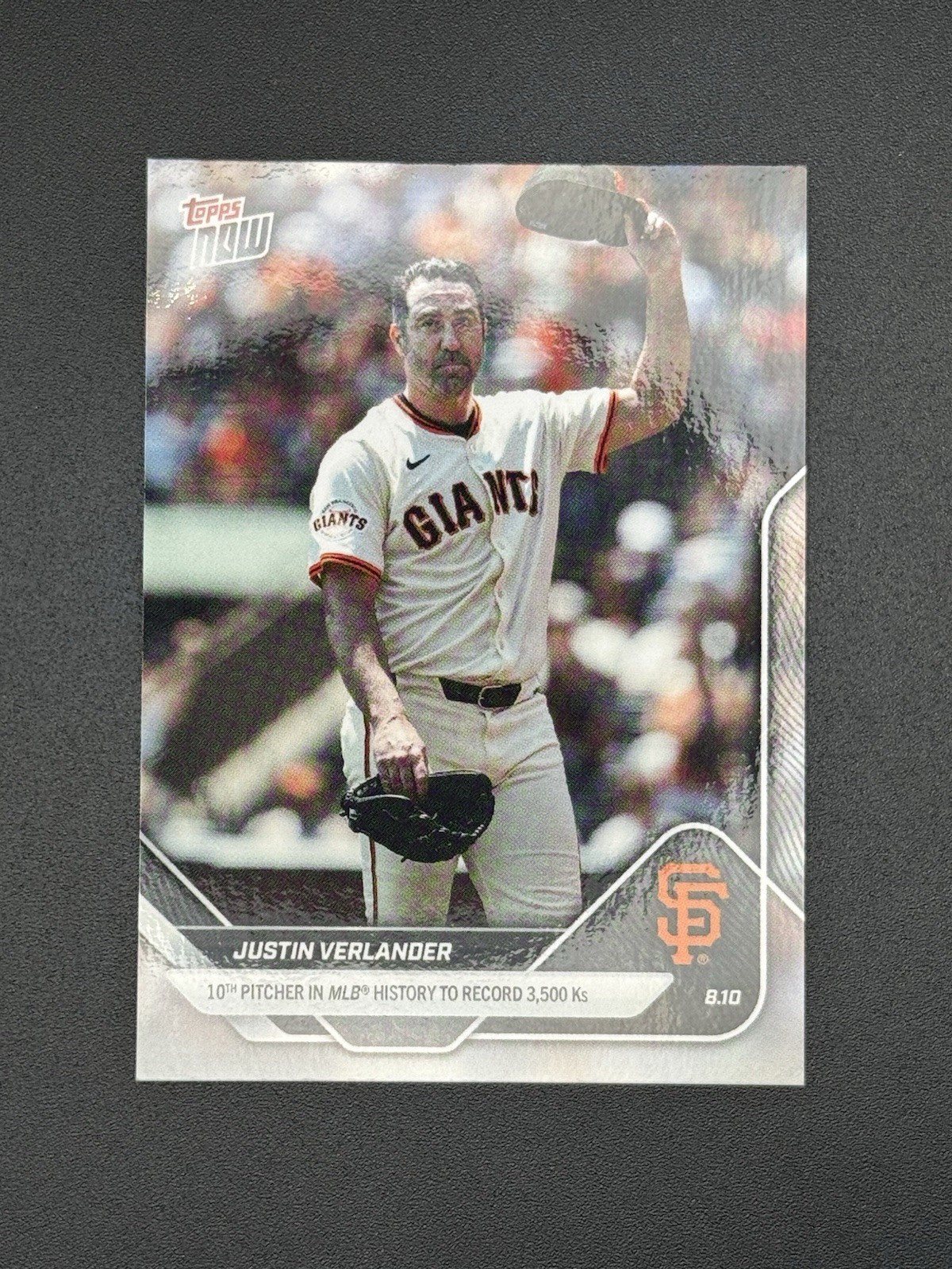 2025 Topps Now – Justin Verlander #547 3,500 K’s Giants – See Description