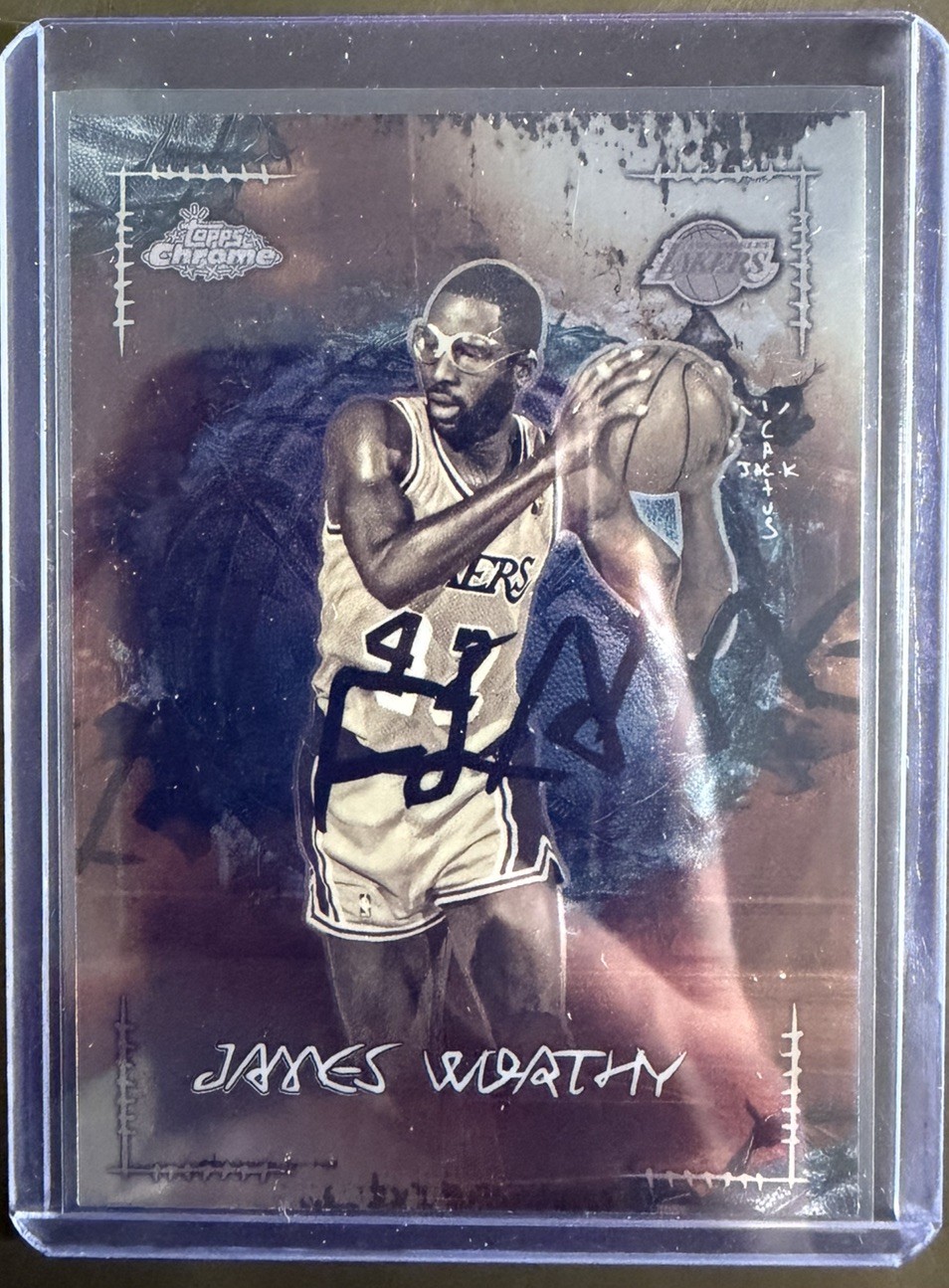 James Worthy 2025-26 Topps Chrome Cactus Jack La Flame Legends 🔥 Lakers