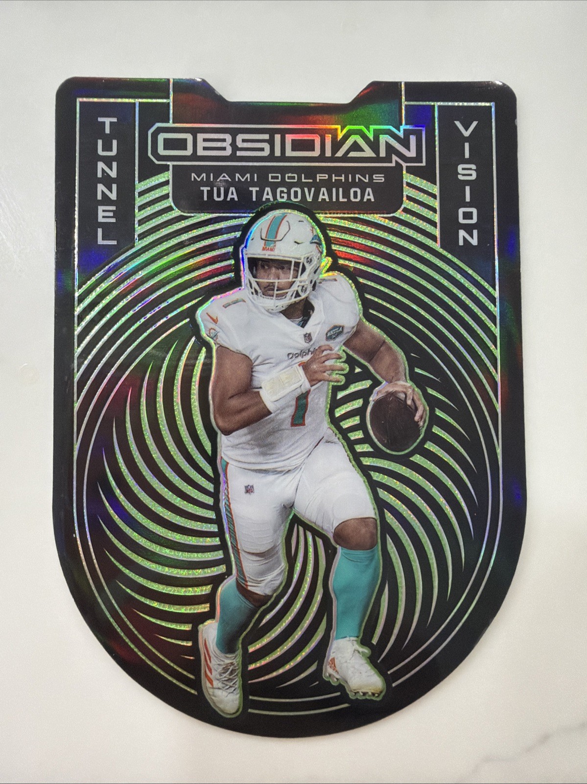 2021 Obsidian Tua Tagovailoa Tunnel Vision Die Cut, SSP #3/15