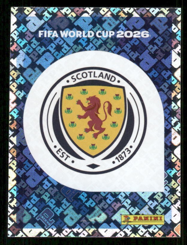 2026 USA Fifa World Cup Panini Sticker Holo Foil Team Badge Logo SCOTLAND SCO1