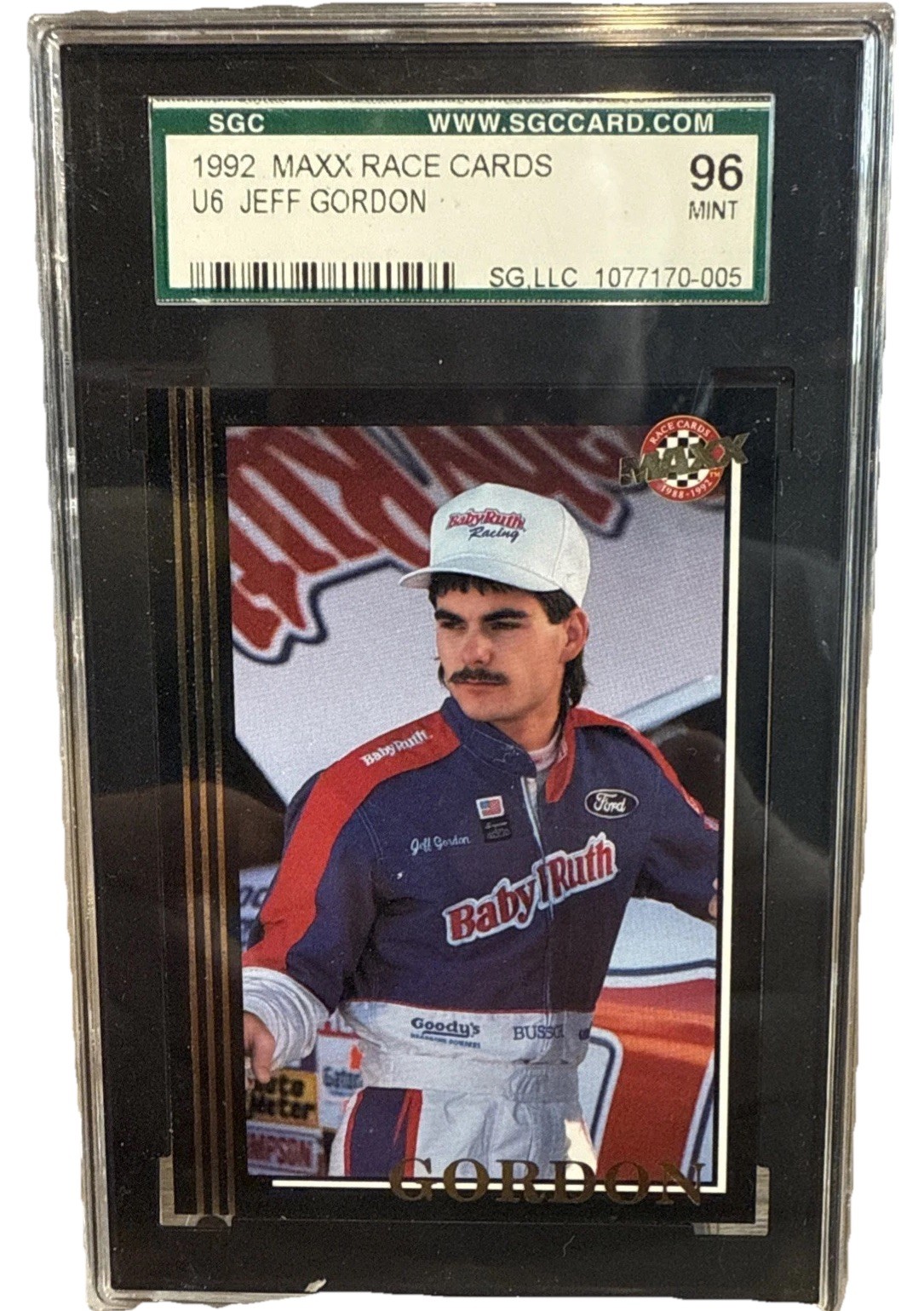1992 Maxx Update (Black) #U6 Jeff Gordon SGC 96 – Mint