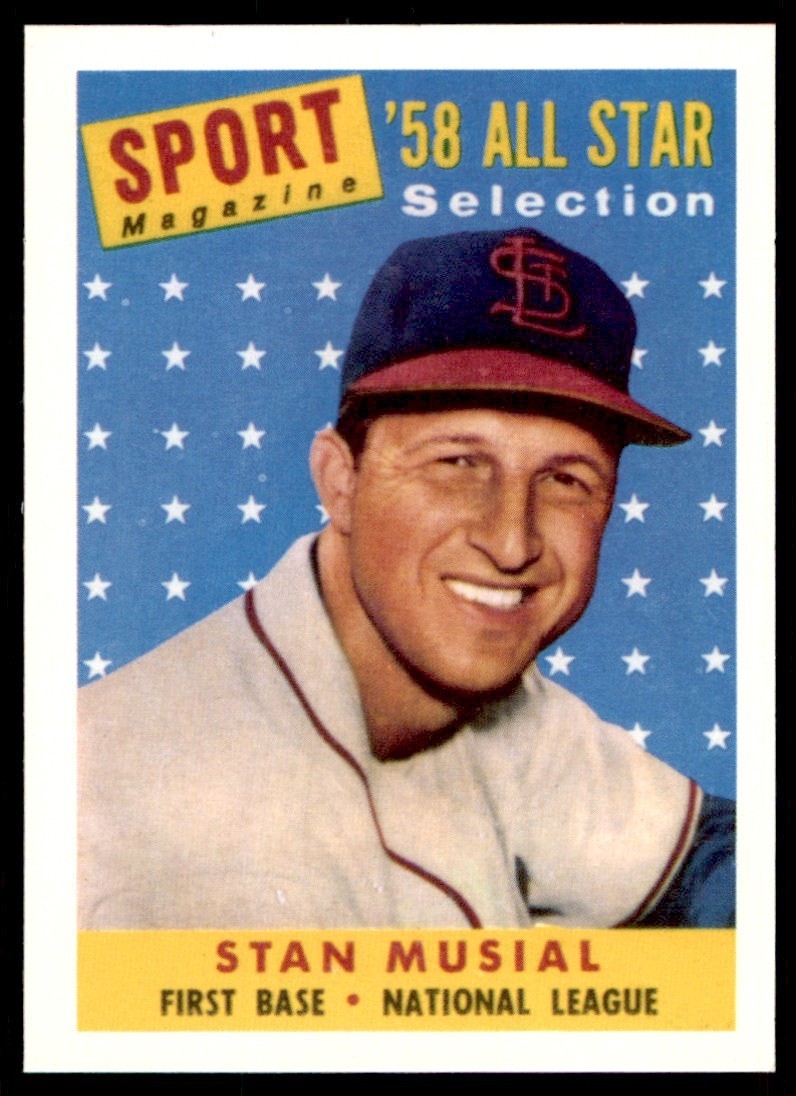 1958 Topps Stan Musial HOF All-Star “1991 Topps REPRINT Gloria Rothstein”