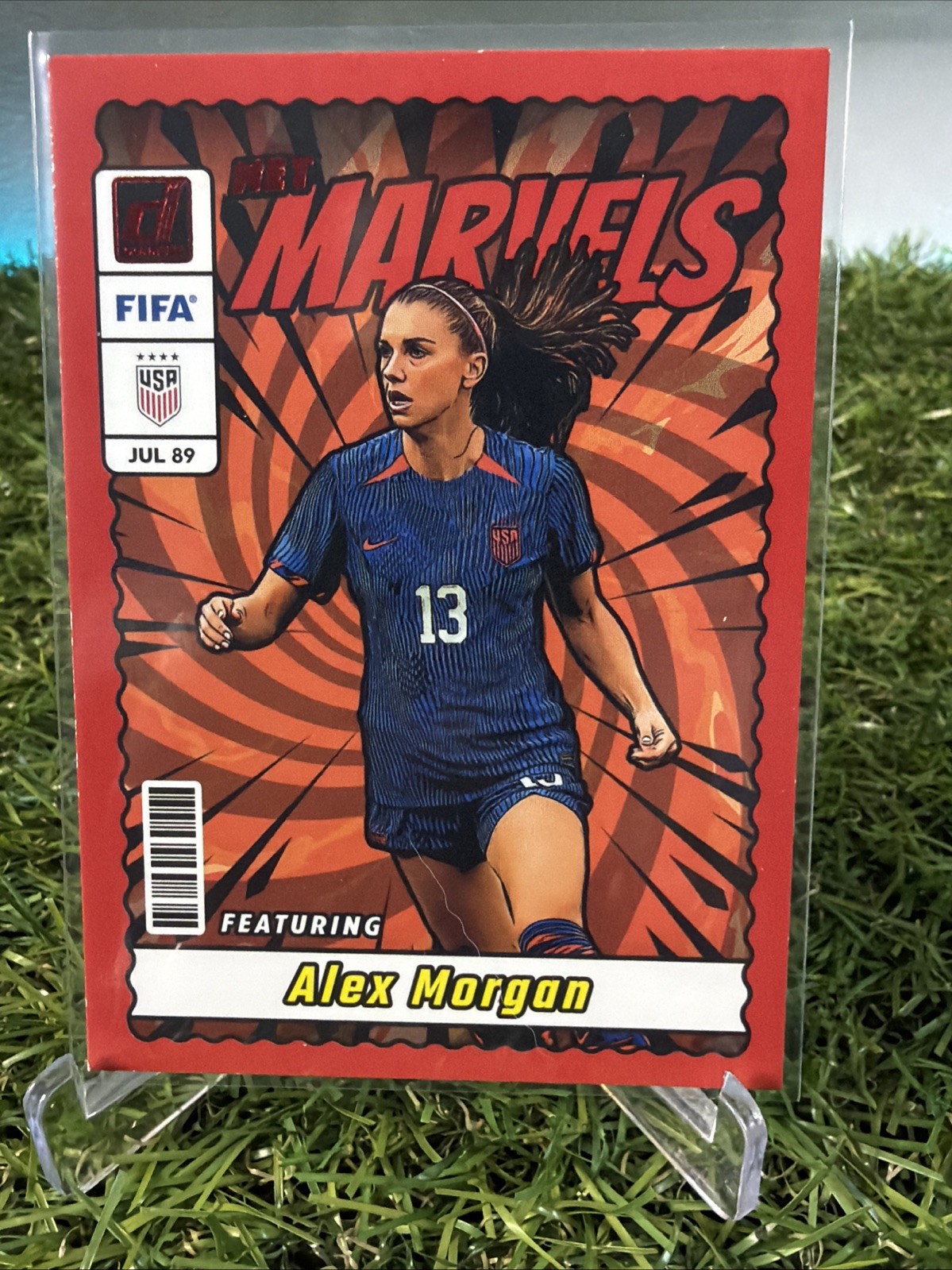 2023-24 Panini Donruss Fifa – Net Marvels Alex Morgan #24 Red